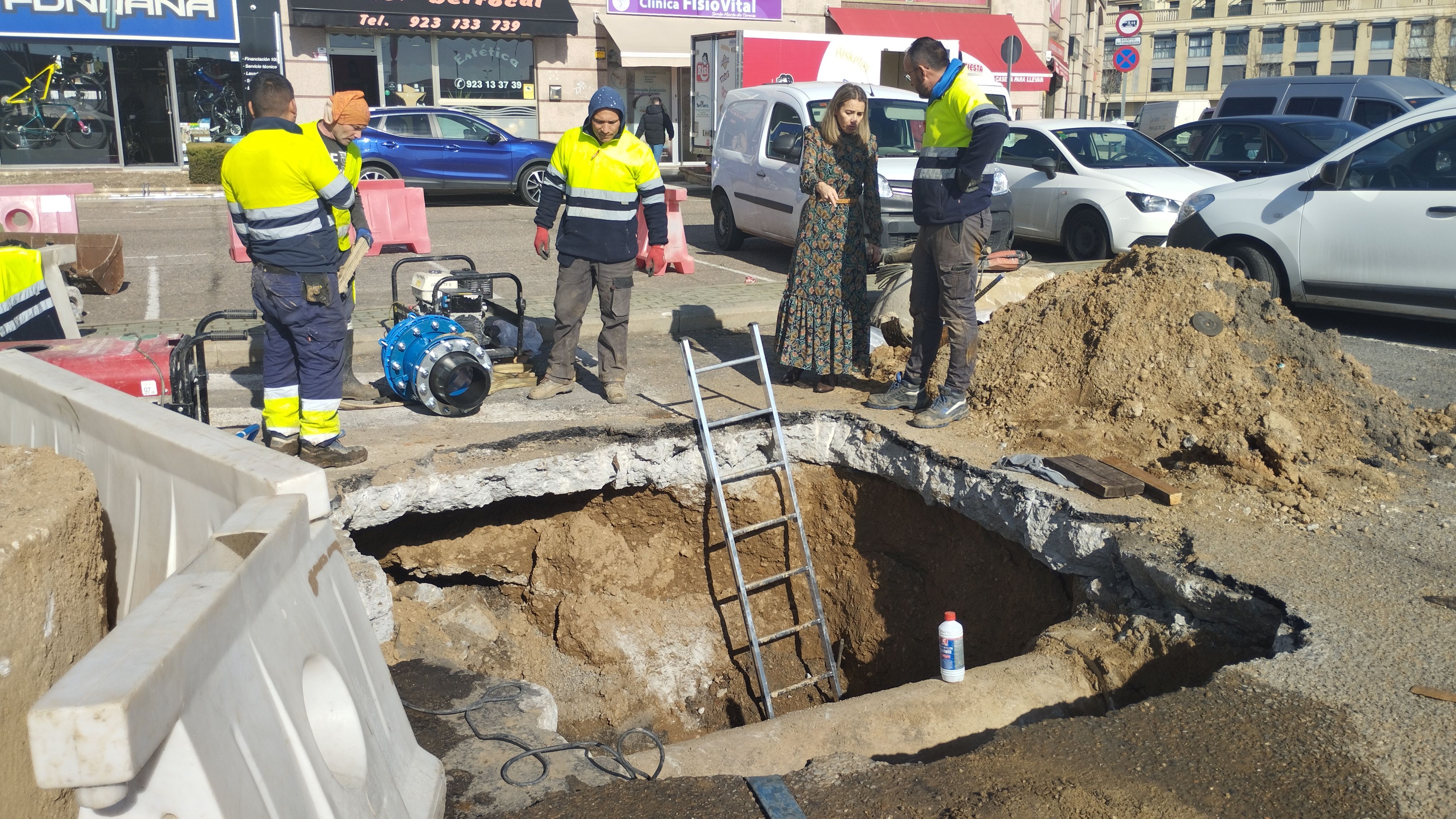 Obras renovación de redes de abastecimiento Santa Marta de Tormes 