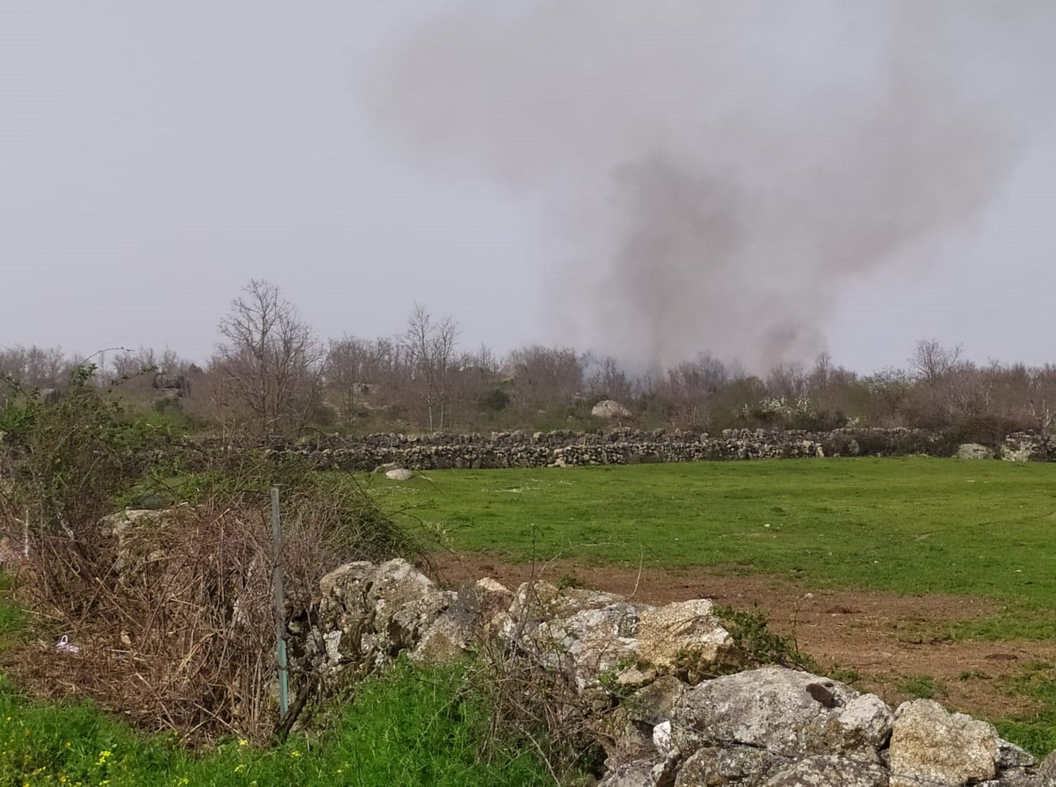 Imagen del incendio forestal en San Esteban de la Sierra 