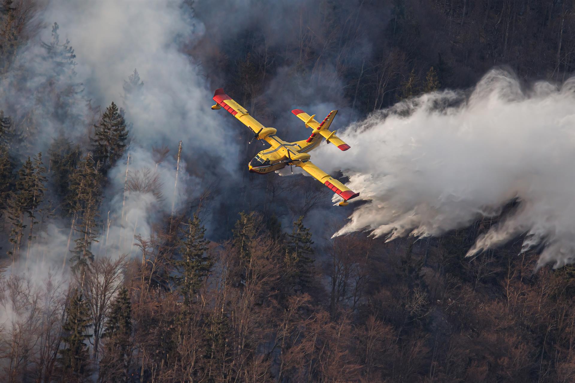 Un avión antiicendios. Foto EP