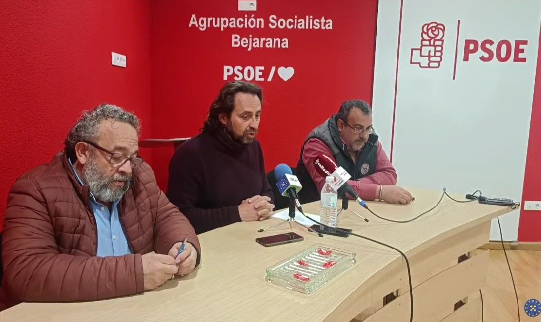 Jose Luis Rodríguez Celador, Antonio Cámara y José Angel Castellano del PSOE de Béjar