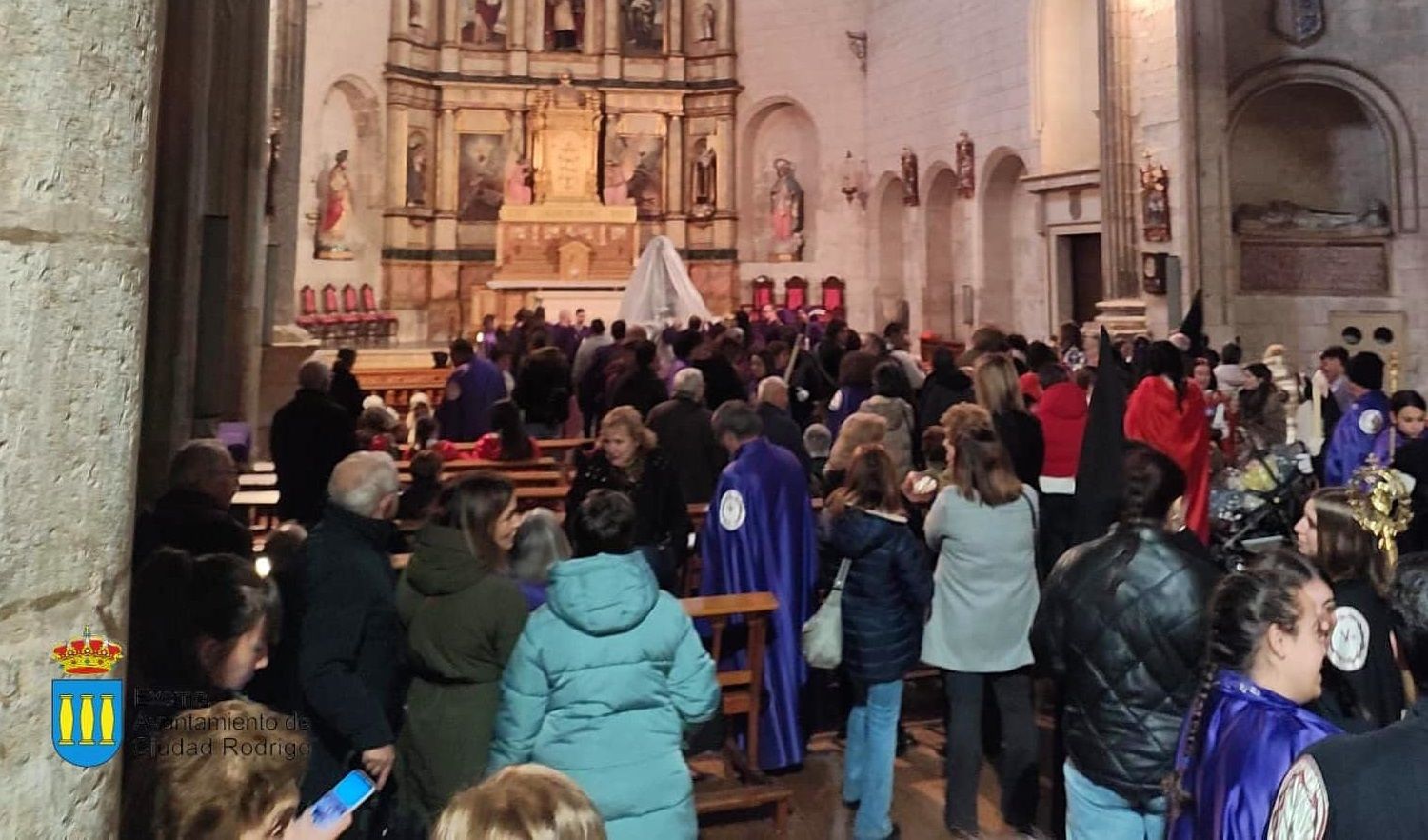 La lluvia obliga a suspender la procesión del Santo Encuentro en Ciudad Rodrigo. Foto Ayto. Ciudad Rodrigo