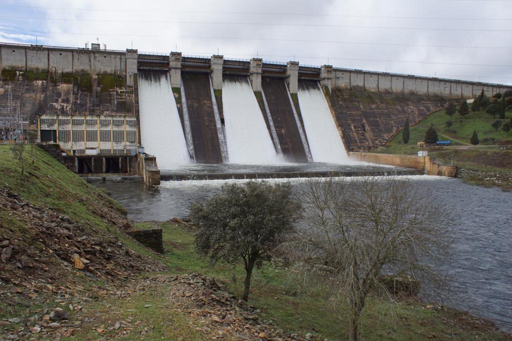 Pantano de Santa Teresa tras la borrasca Nelson