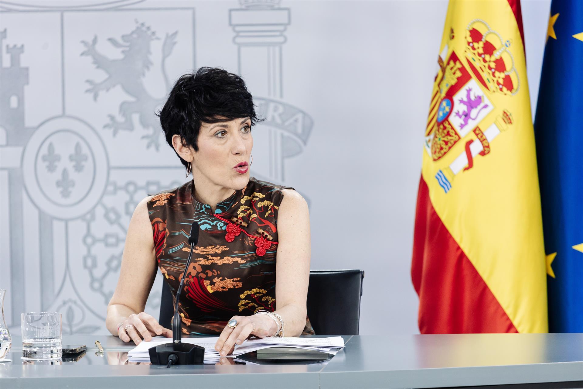 La ministra de Inclusión, Seguridad Social y Migraciones, Elma Saiz. Foto de Carlos Luján | Europa Press