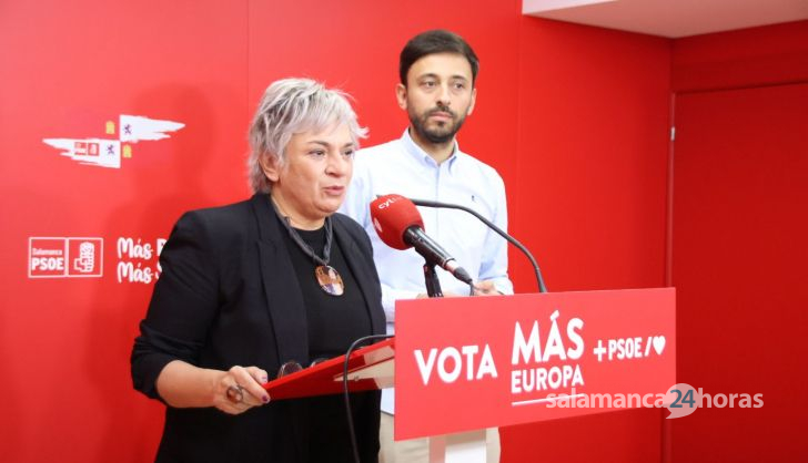 Fran Díaz y Elena Diego informan sobre cuestiones de actualidad vinculadas a las elecciones europeas en relación con Salamanca