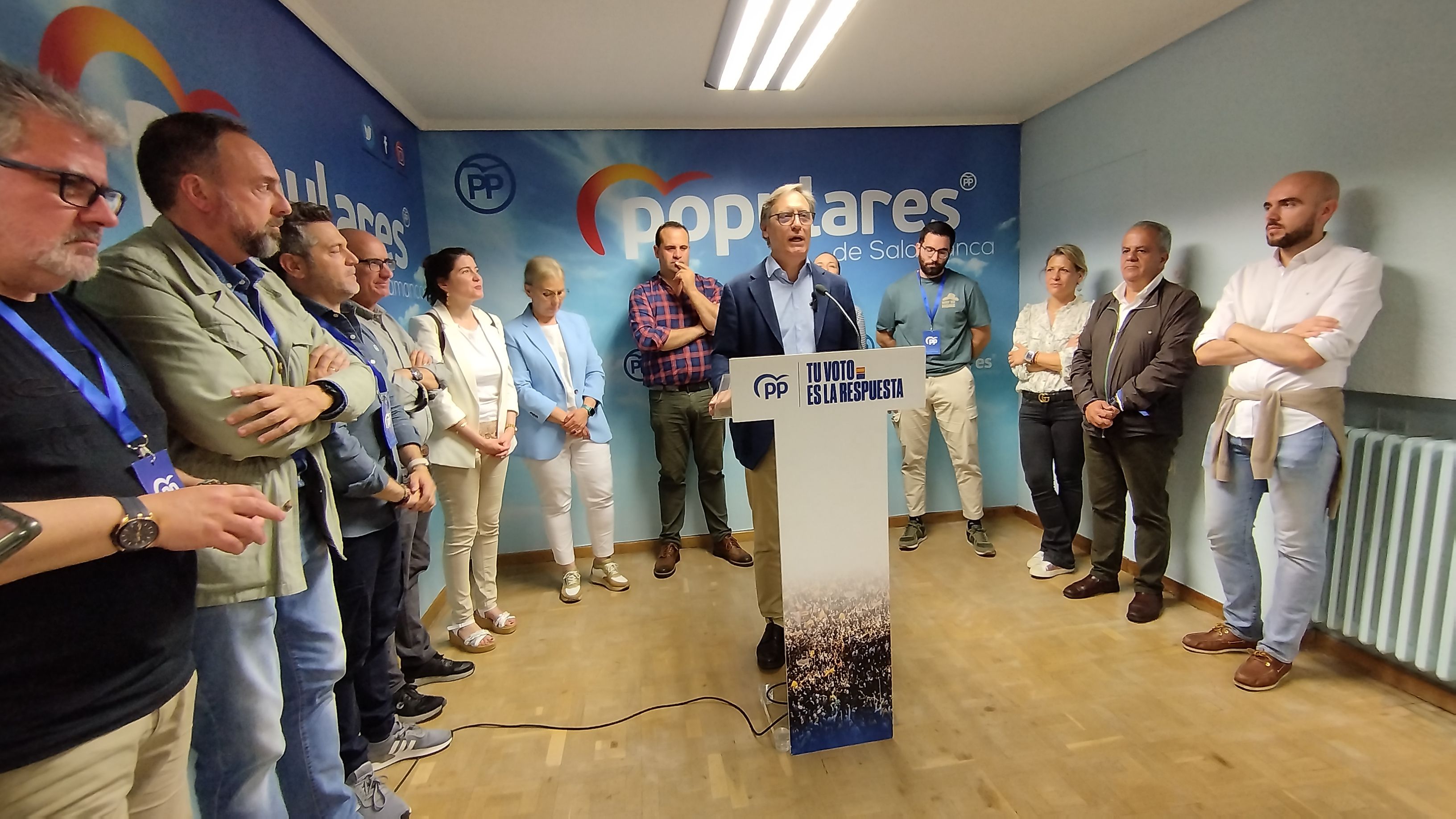 Valoración de los datos de las elecciones europeas en la sede del PP