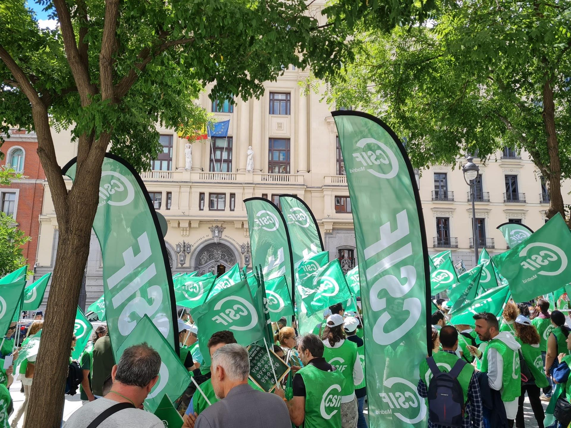 Una manifestación de CSIF