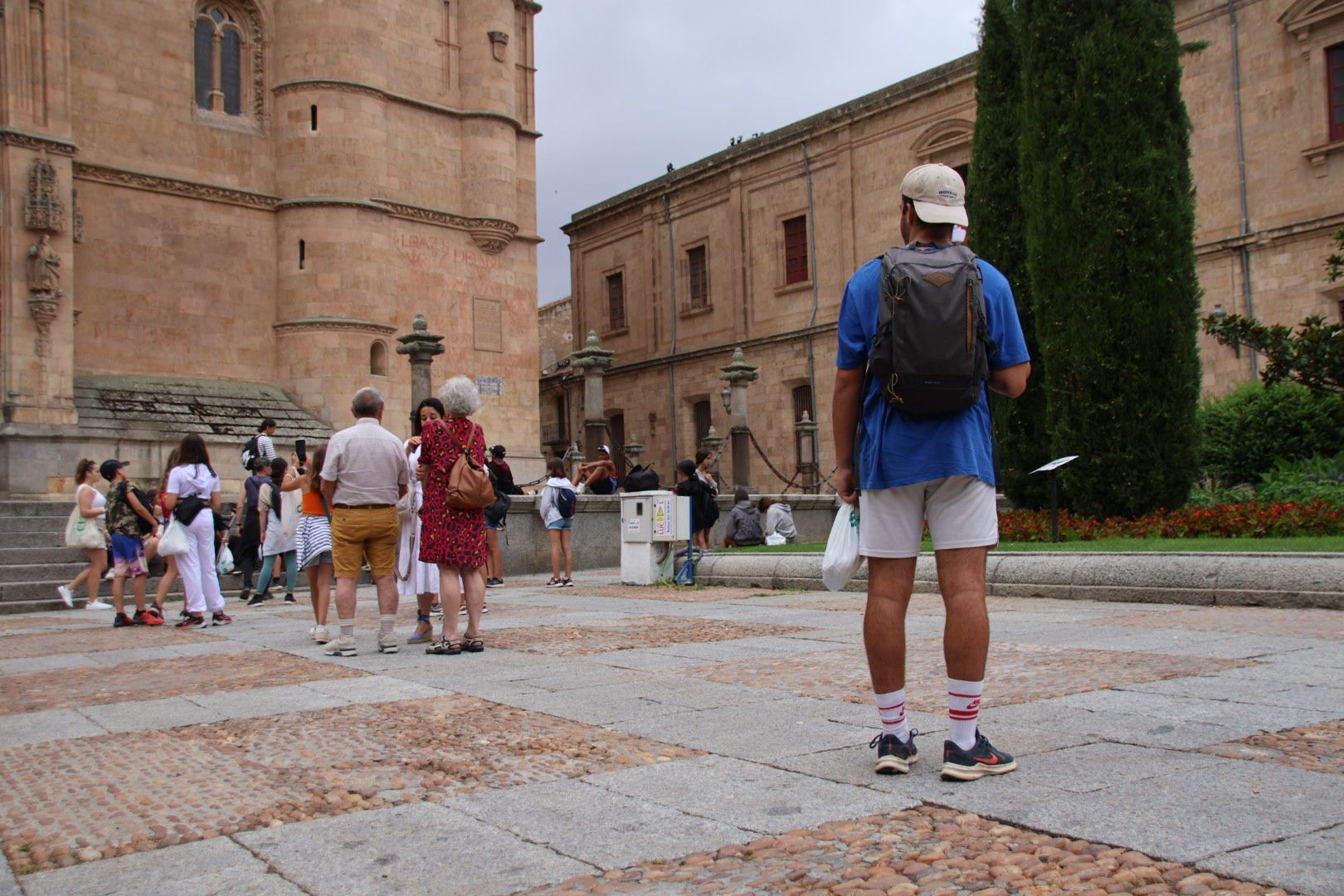 Turistas en Salamanca. Foto de archivo