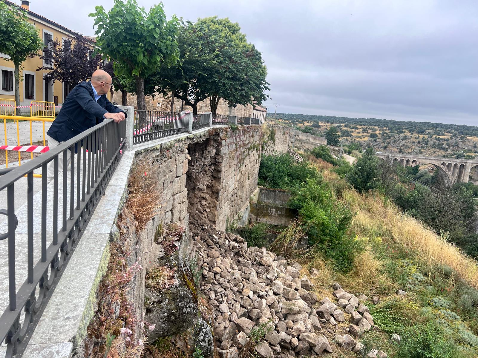 Nuevo derrumbe de la muralla de Ledesma