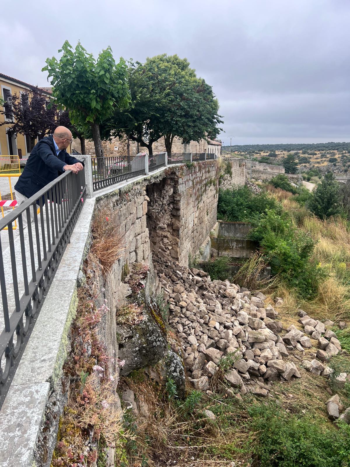 Nuevo derrumbe de la muralla de Ledesma