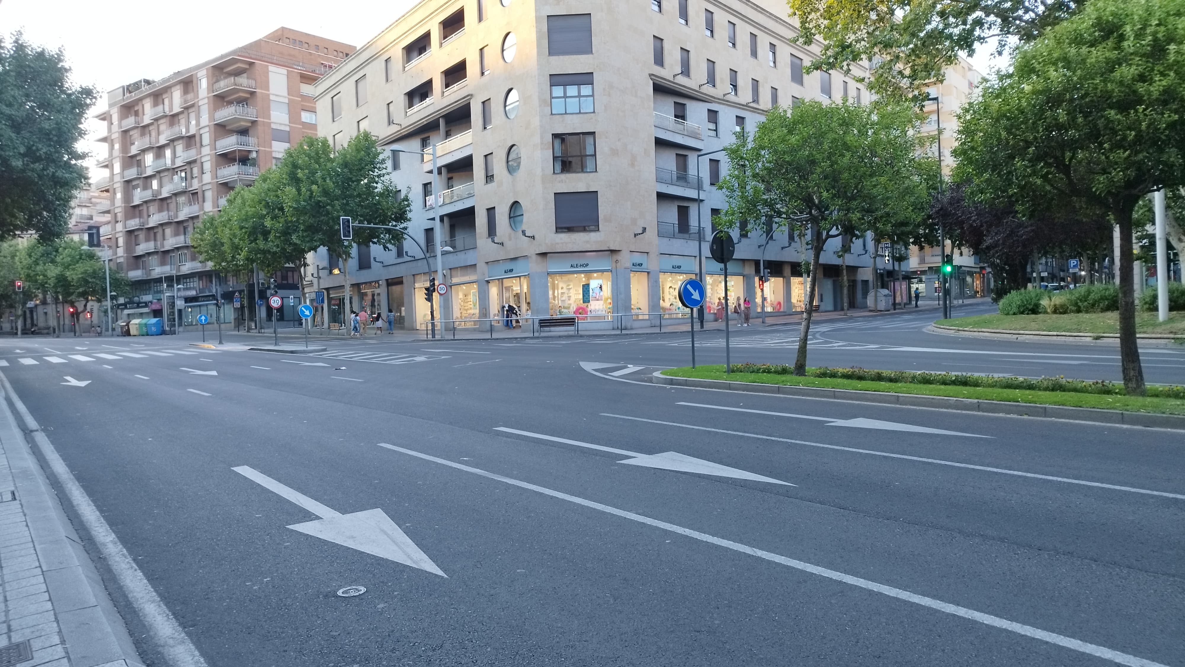 La avenida Mirat vacía por el final de la Eurocopa 2024