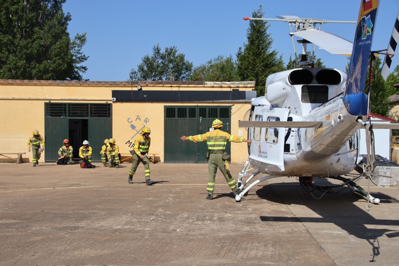 Incendios forestales, base helitransportada de El Maillo