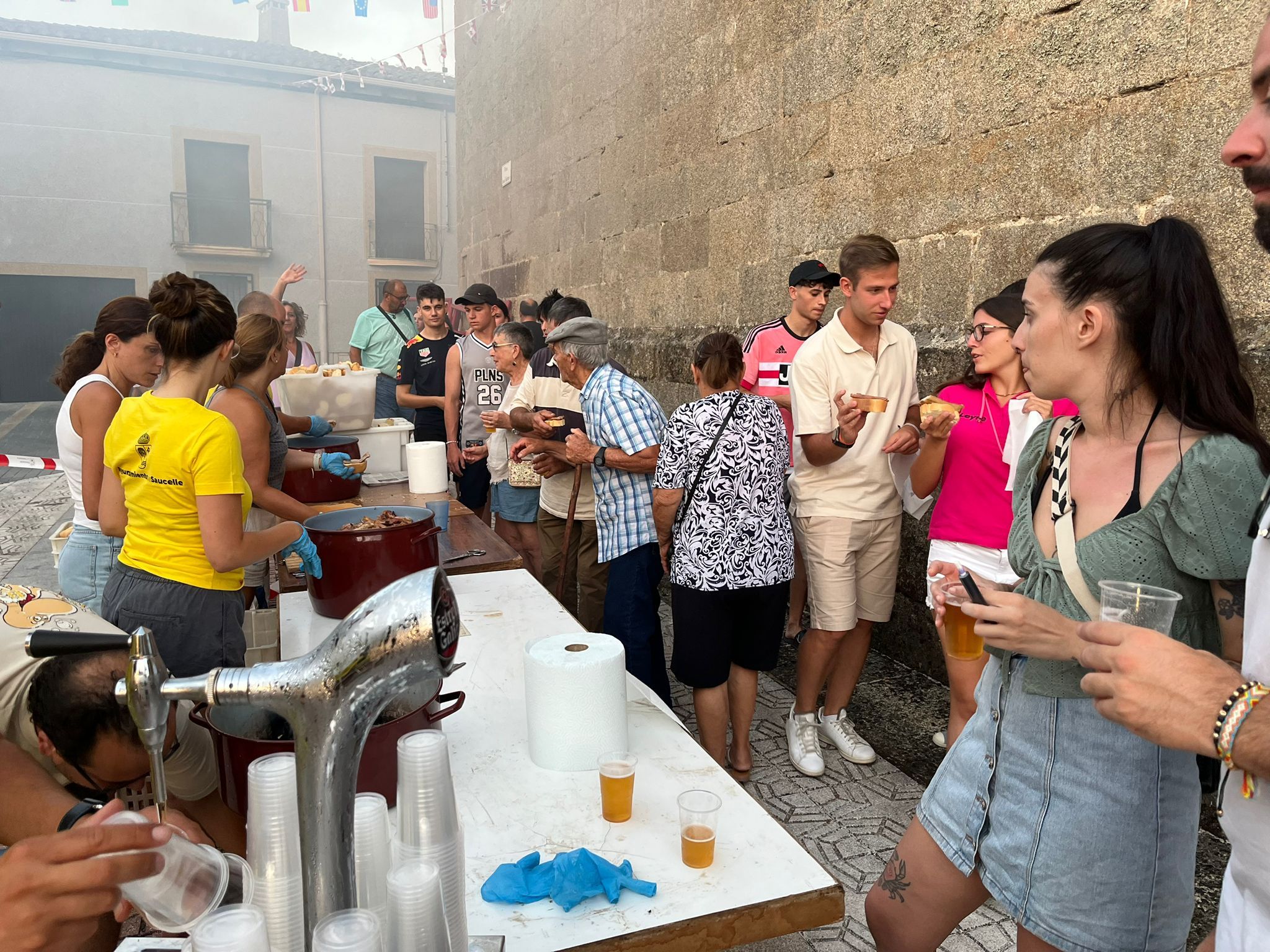 Pancetada en Saucelle. Fiestas