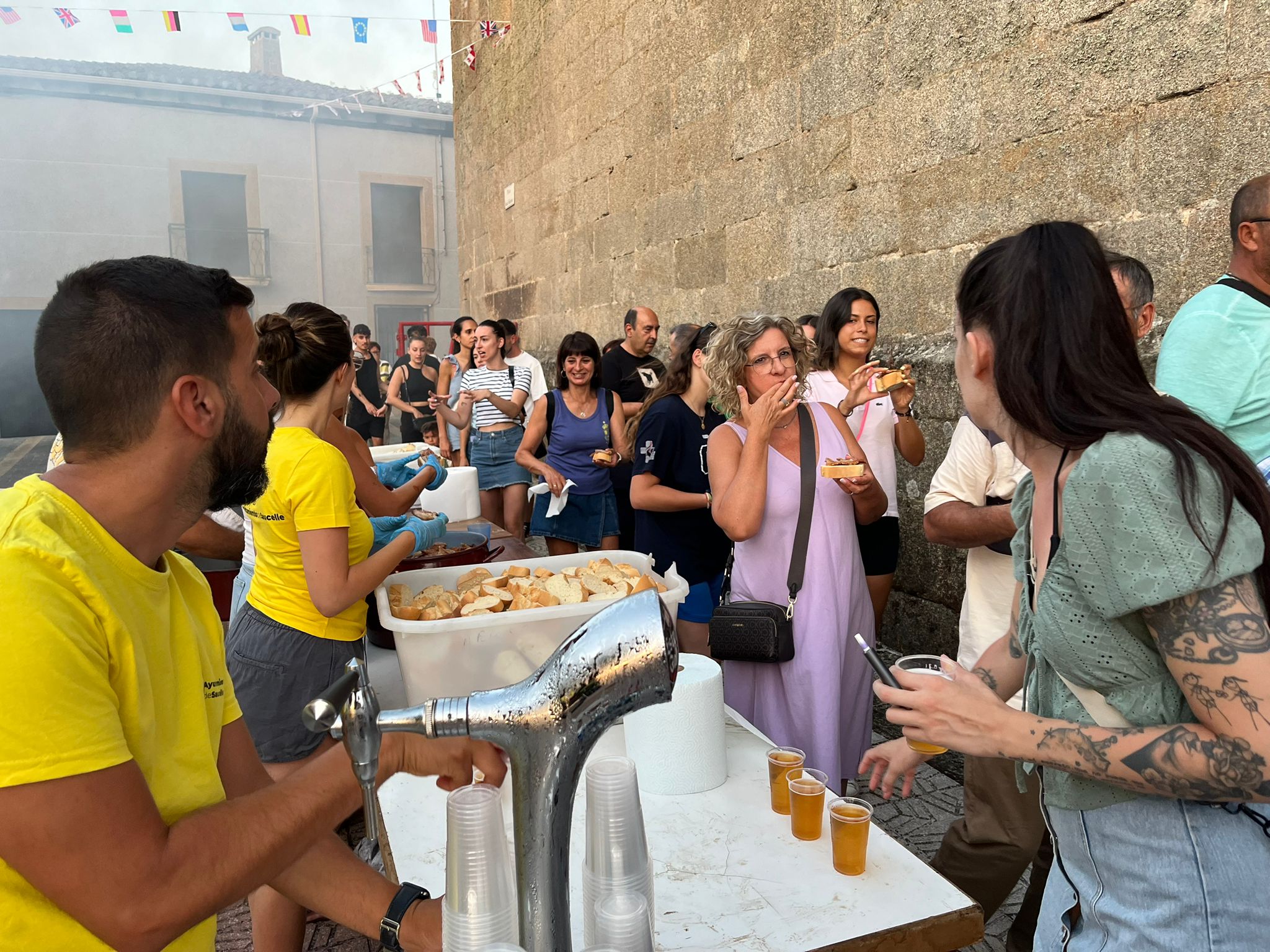 Pancetada en Saucelle. Fiestas