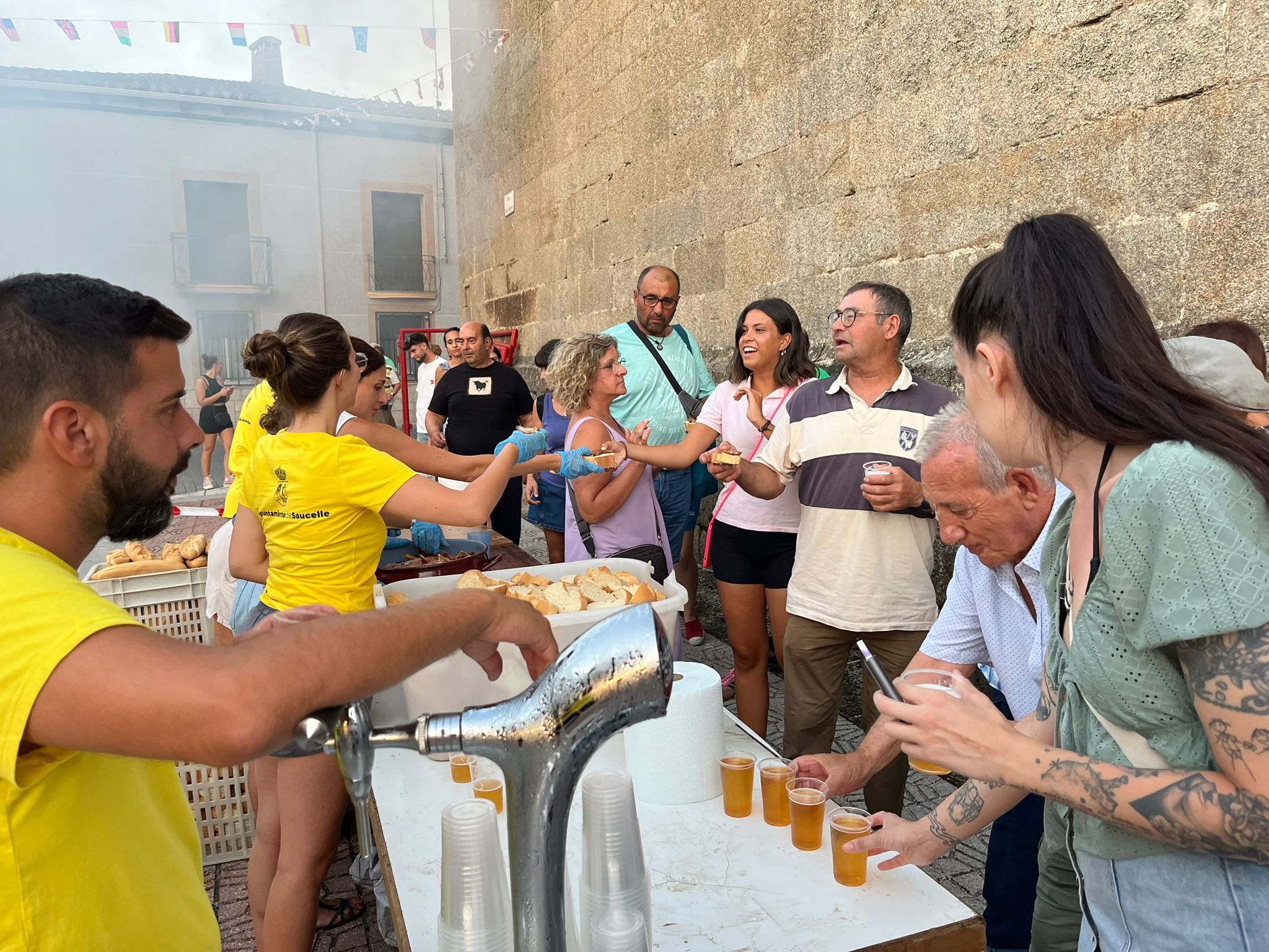 Pancetada en Saucelle. Fiestas