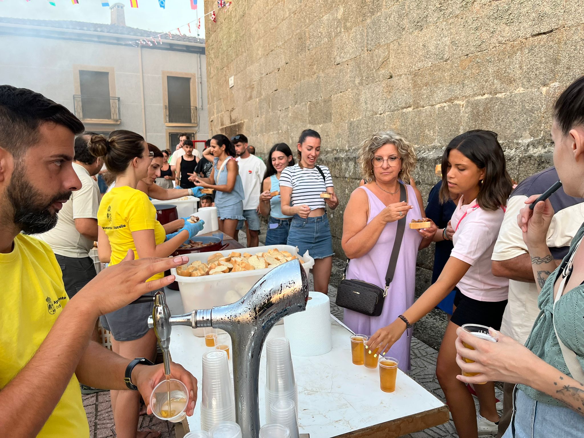 Pancetada en Saucelle. Fiestas