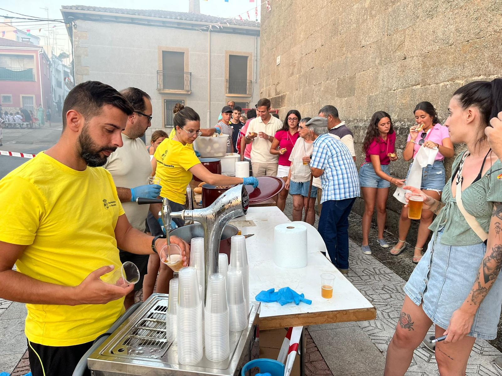 Pancetada en Saucelle. Fiestas