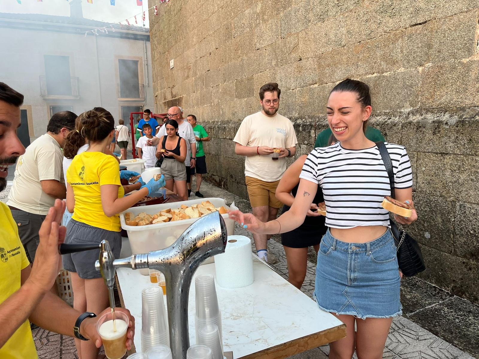 Pancetada en Saucelle. Fiestas