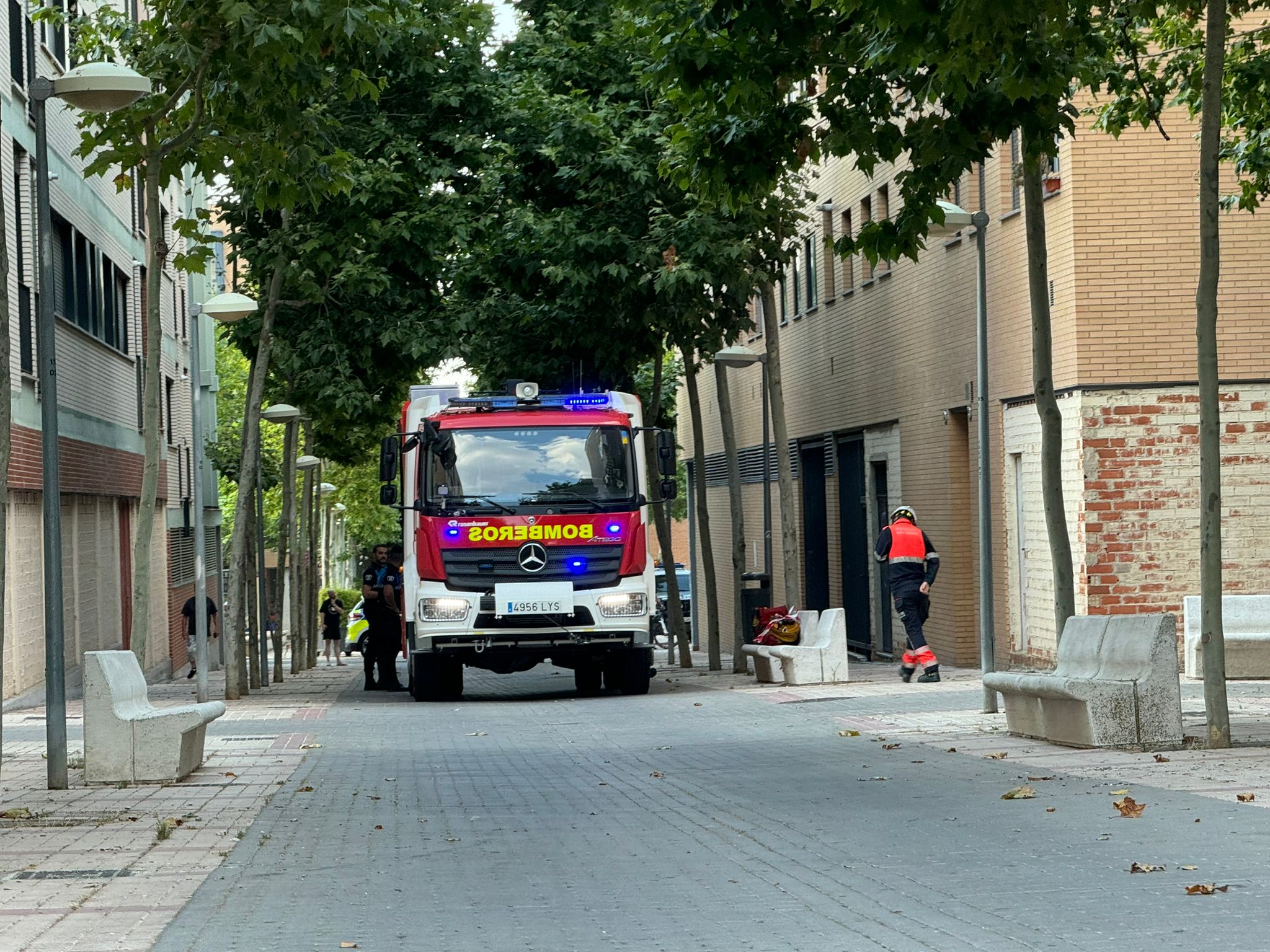 Bomberos, Policía Local y Nacional intervienen en el Zurguén .