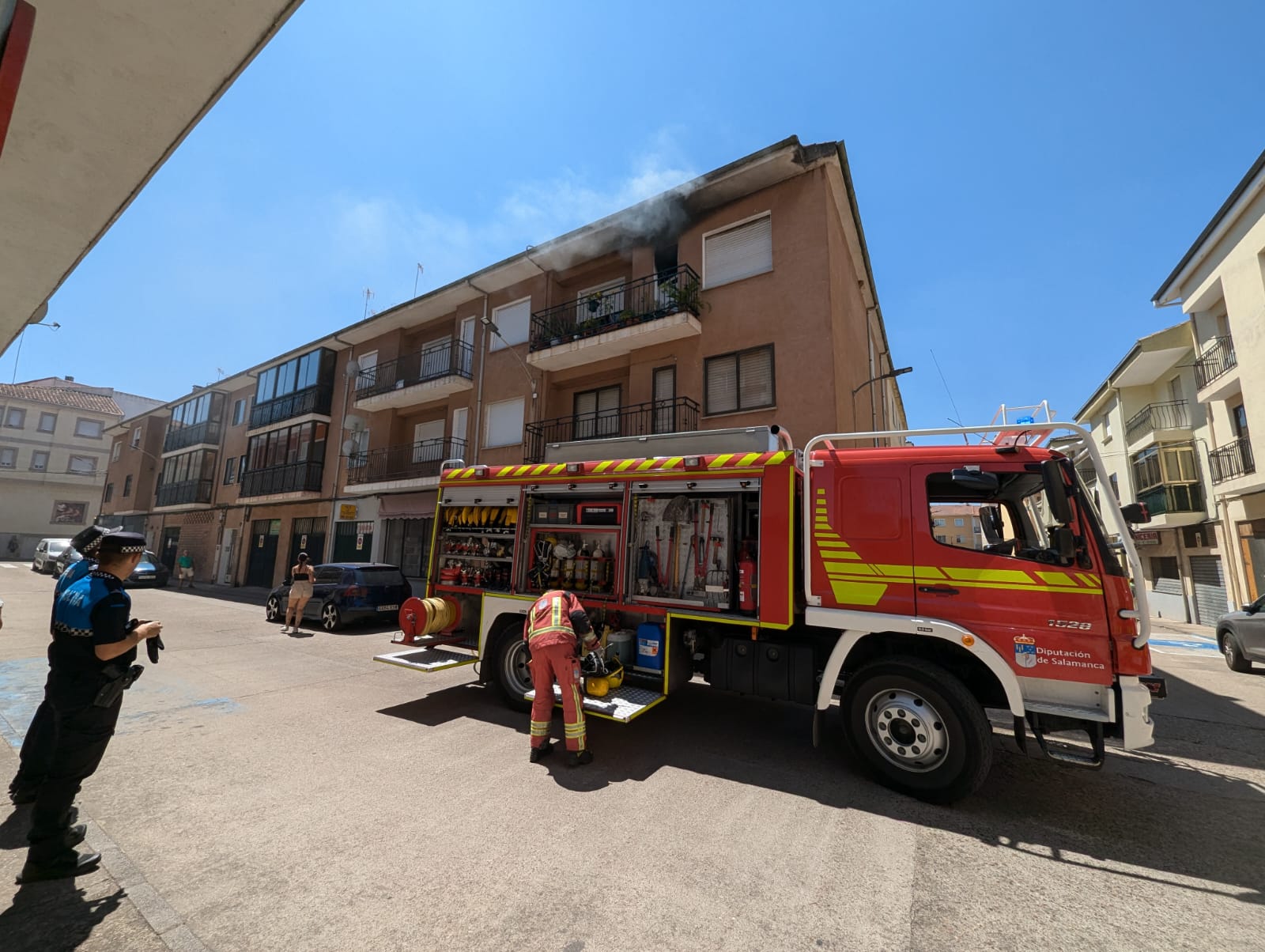 Incendio en la calle Zamora de Ciudad Rodrigo