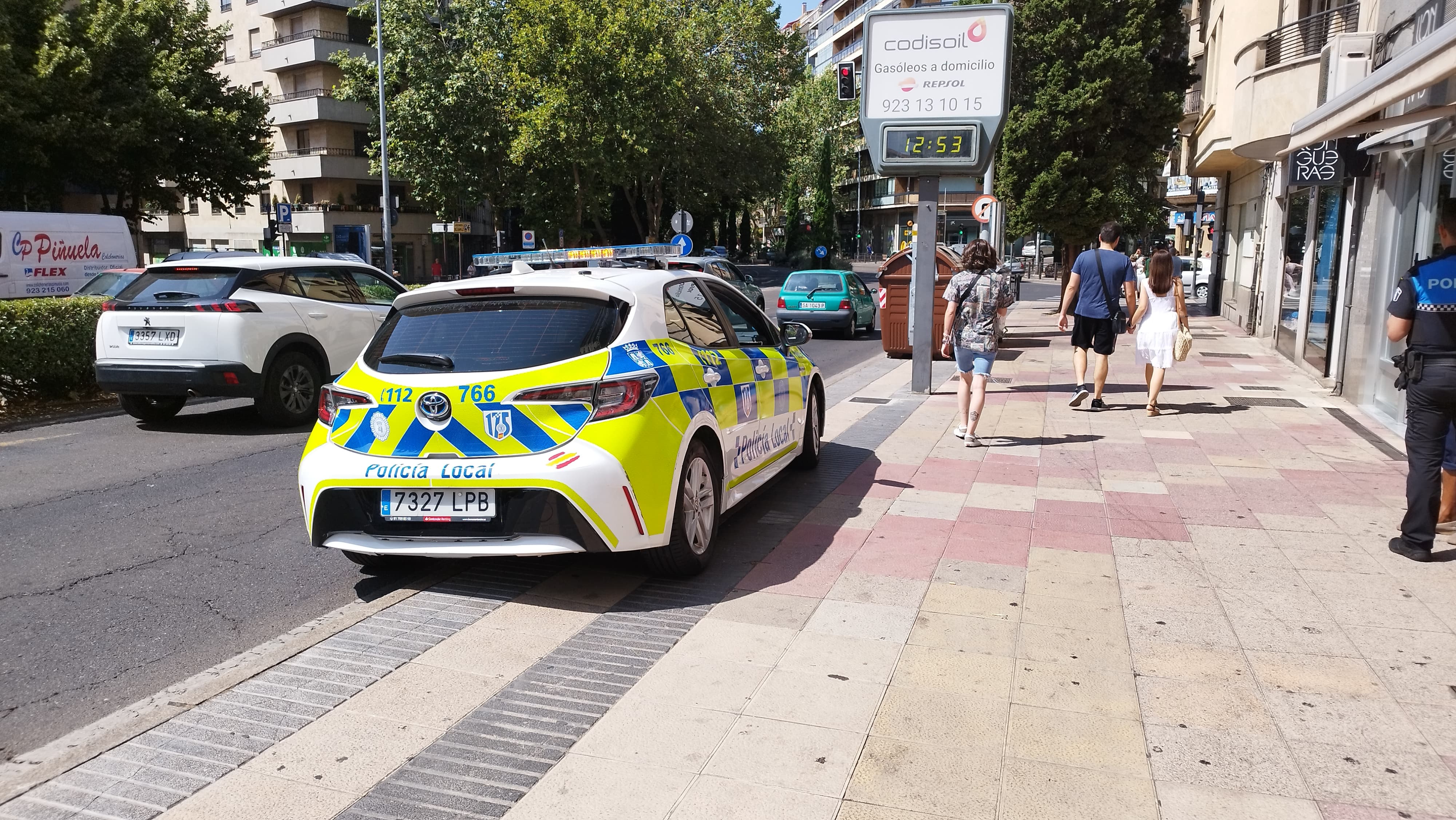 Policía Local en el paseo de Carmelitas