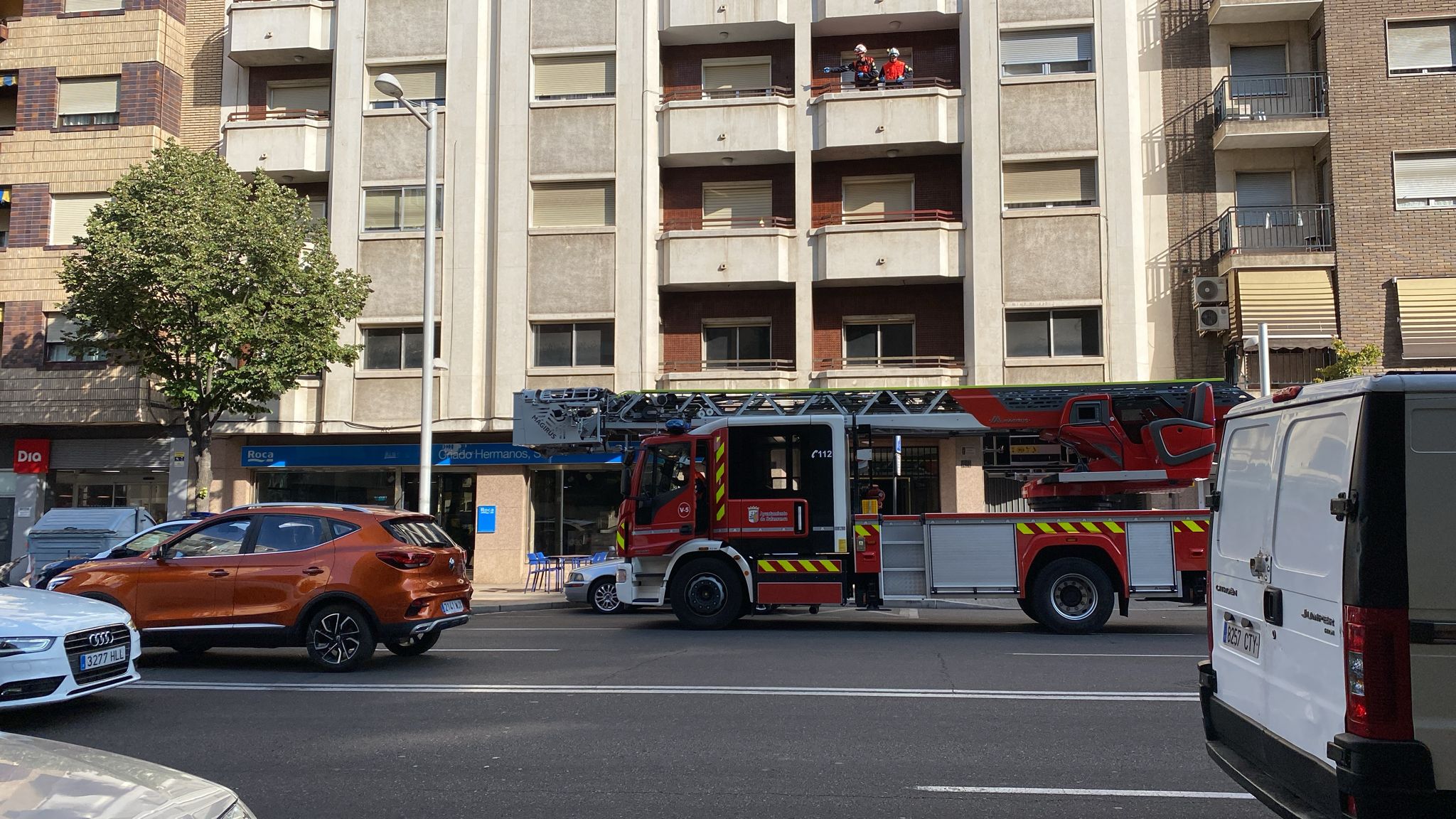 Bomberos de Salamanca en el paseo de la Estación