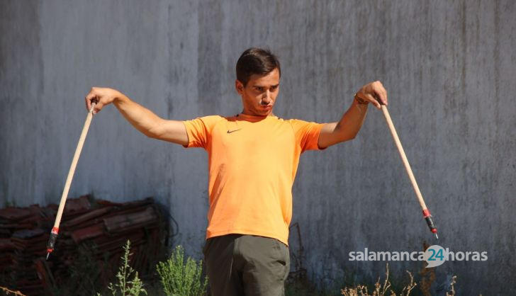  El matador de toros salmantino Ismael Martín en un día de entrenamiento. Fotos Andrea M. 