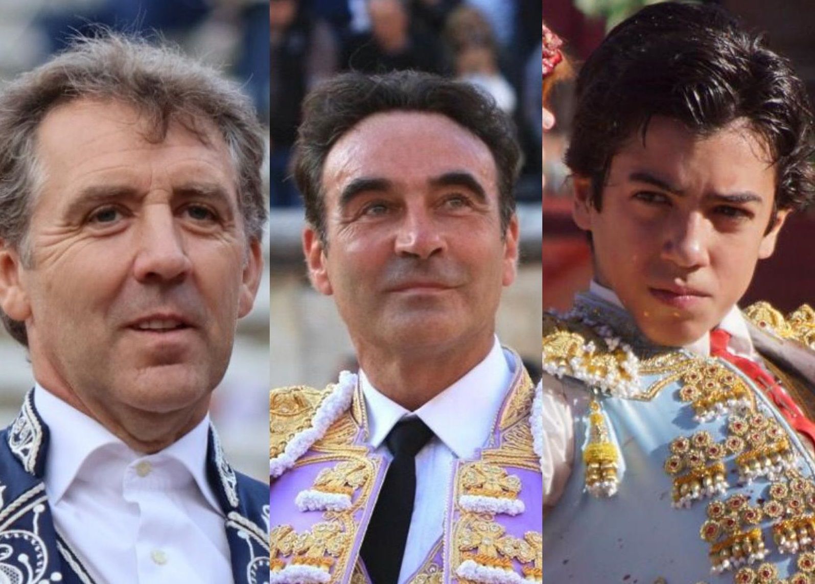 Pablo Hermoso de Mendoza, Enrique Ponce y Marco Pérez, participes en la corrida mixta de este 14 de septiembre. Fotos: Pablo Hermoso y Marco Pérez (SALAMANCA24HORAS); Enrique Ponce (Foto Muriel Hazz)