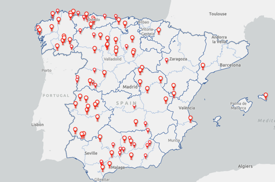 Mapa digitalización. Ineco RuralTIC 