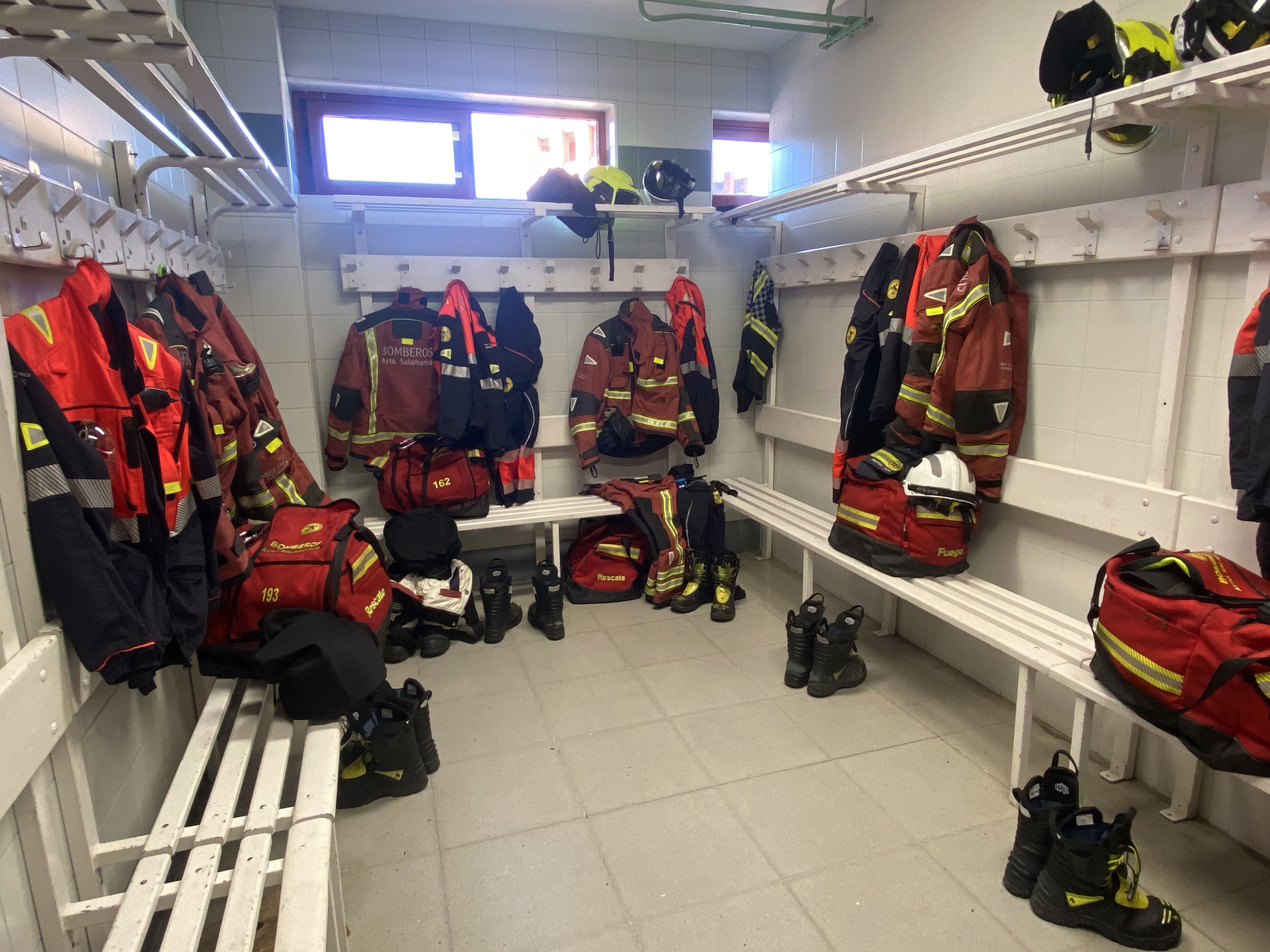 Vestidor del parque de bomberos de Salamanca