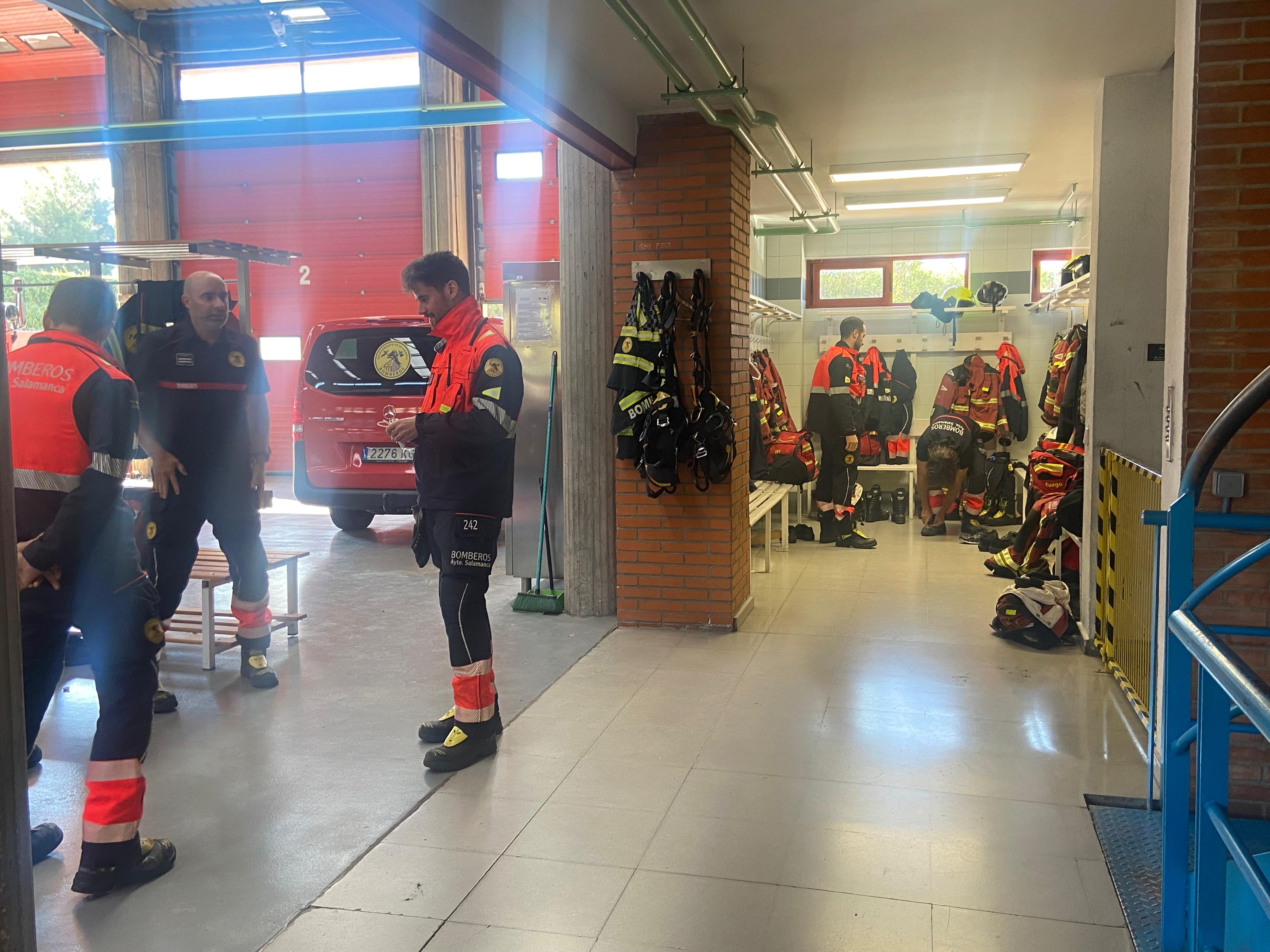 Vestimentas de los bomberos de Salamanca