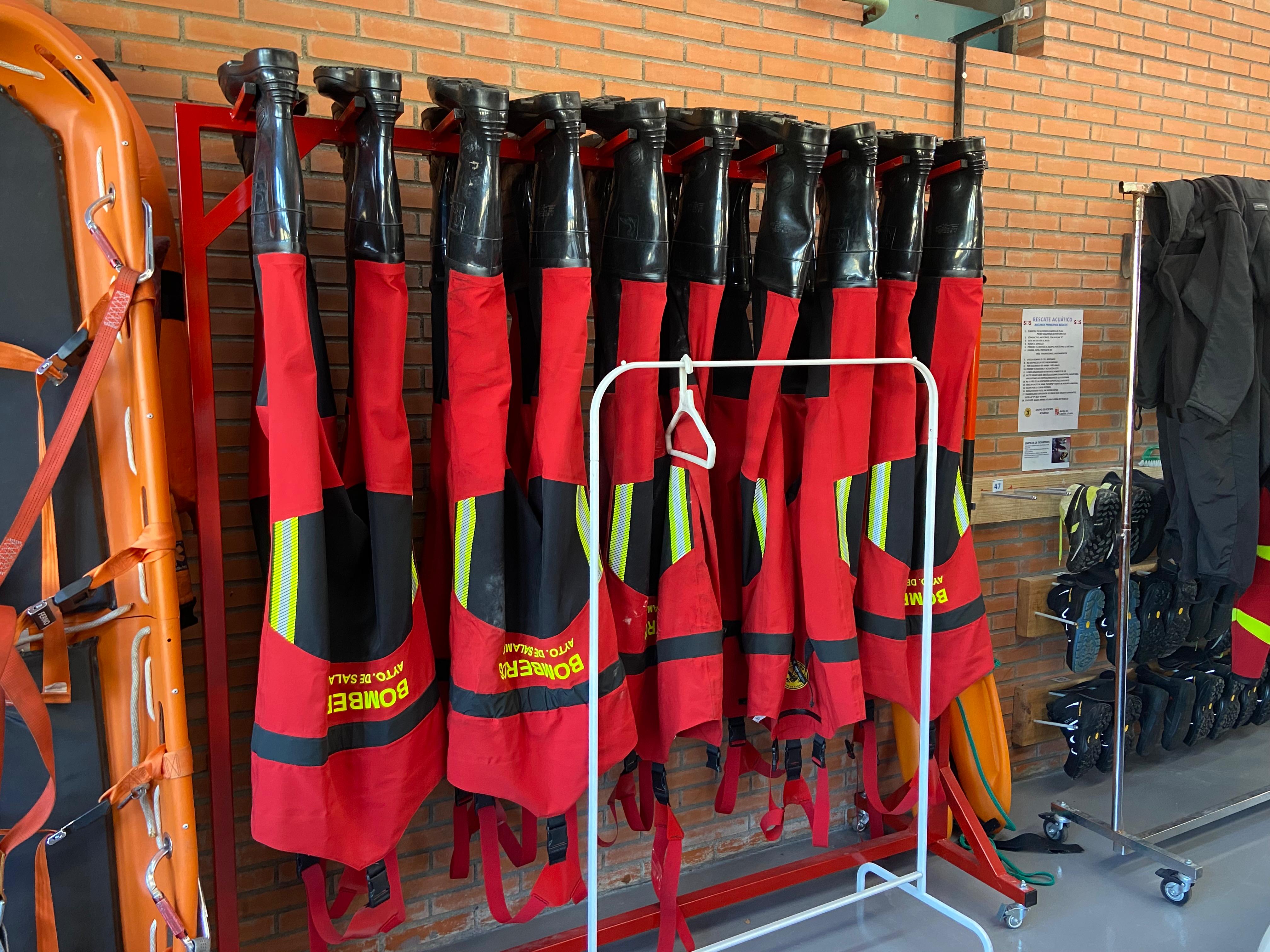 Vestimentas de los bomberos de Salamanca