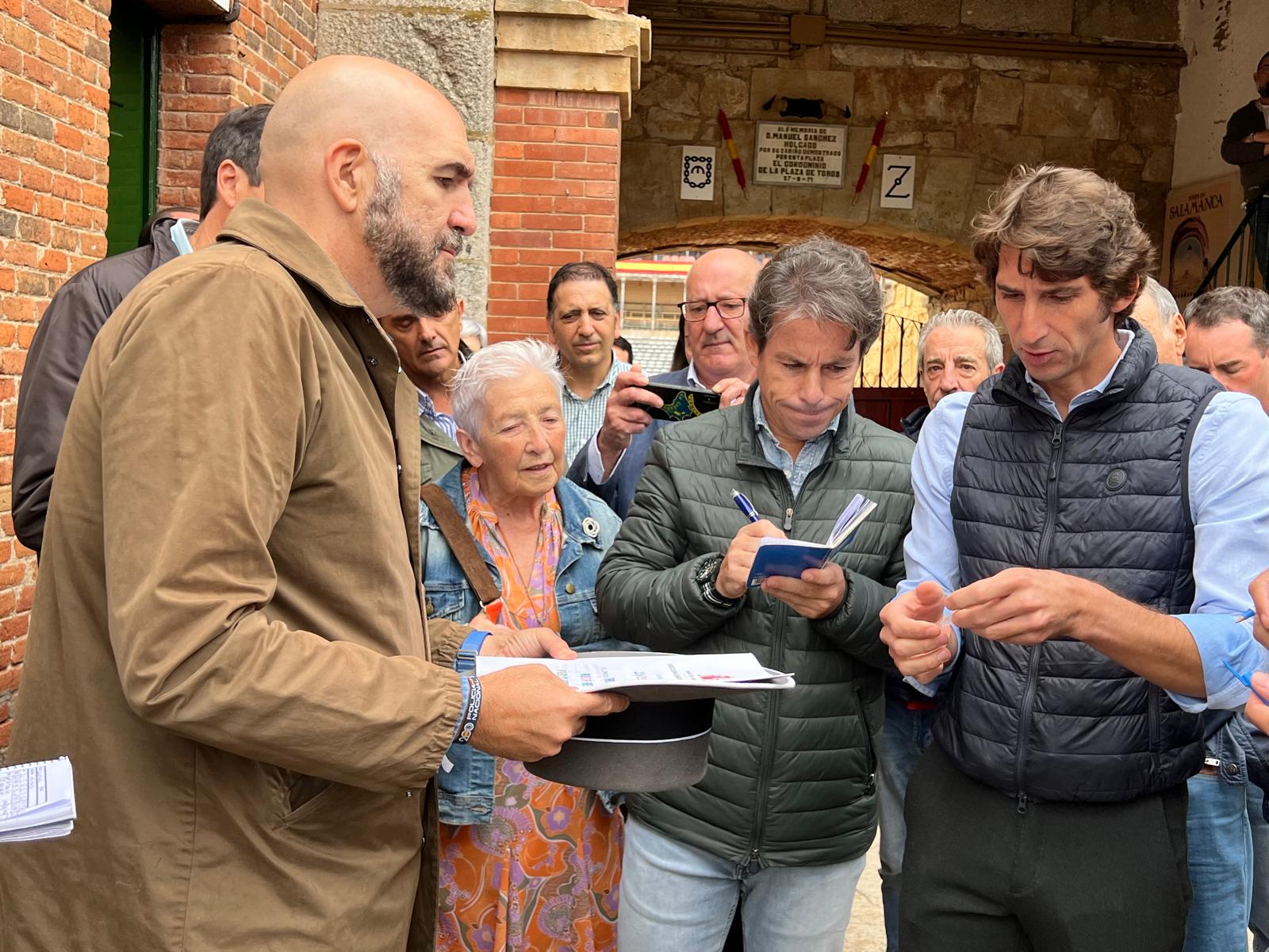 Ambiente durante el sorteo de los toros de Garcigrande en La Glorieta, viernes, 20 de septiembre de 2024. Fotos S24H