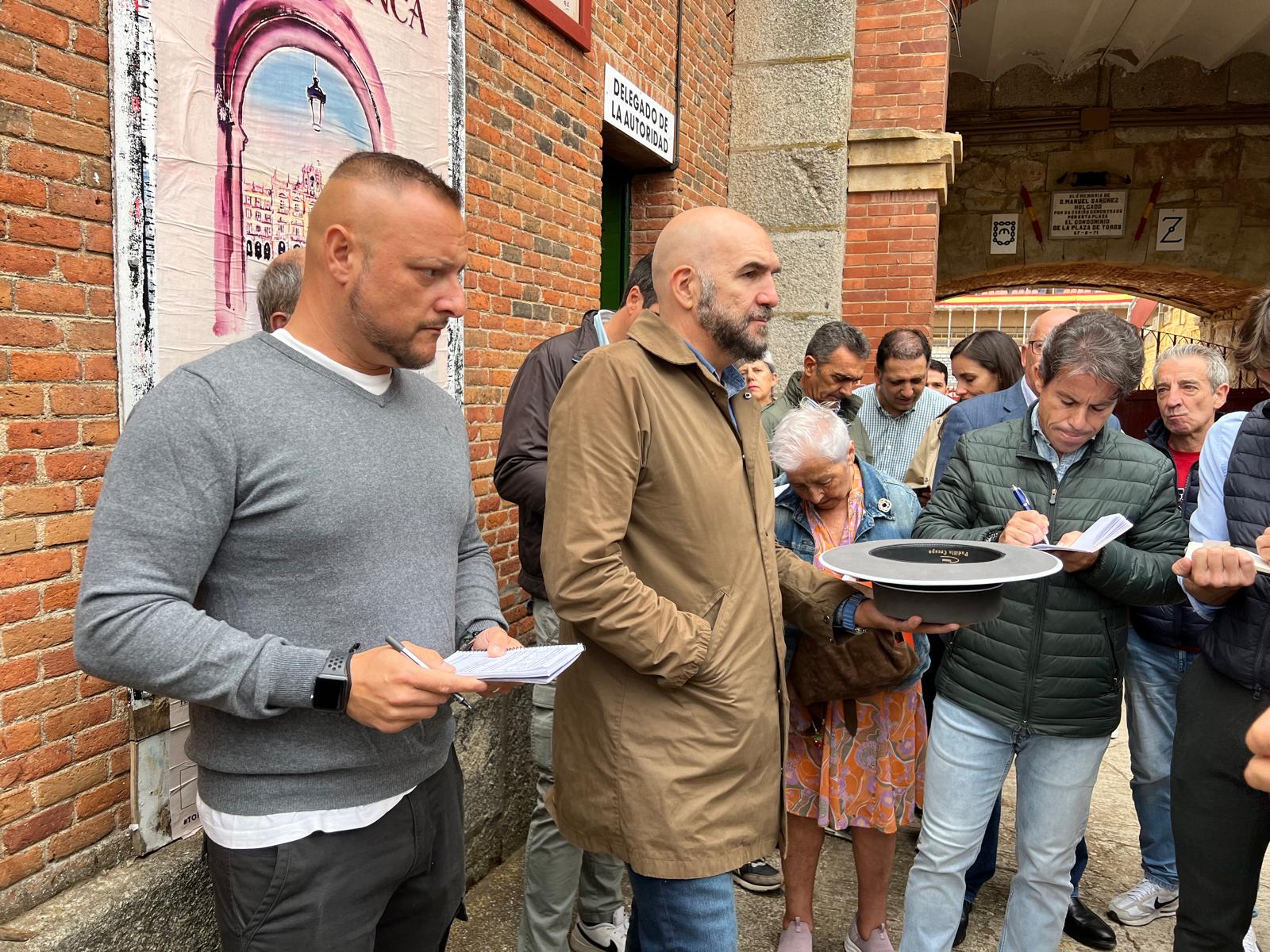 Ambiente durante el sorteo de los toros de Garcigrande en La Glorieta, viernes, 20 de septiembre de 2024. Fotos S24H