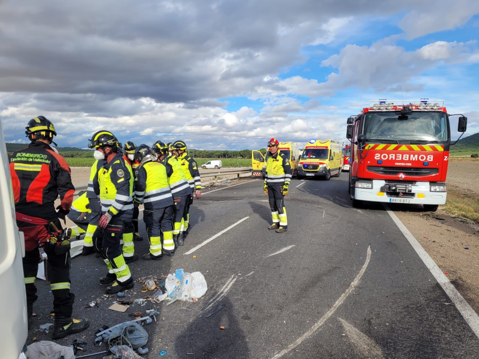 Accidente en valladolid. Foto Bomberos Diputación Provincia de Valladolid 2