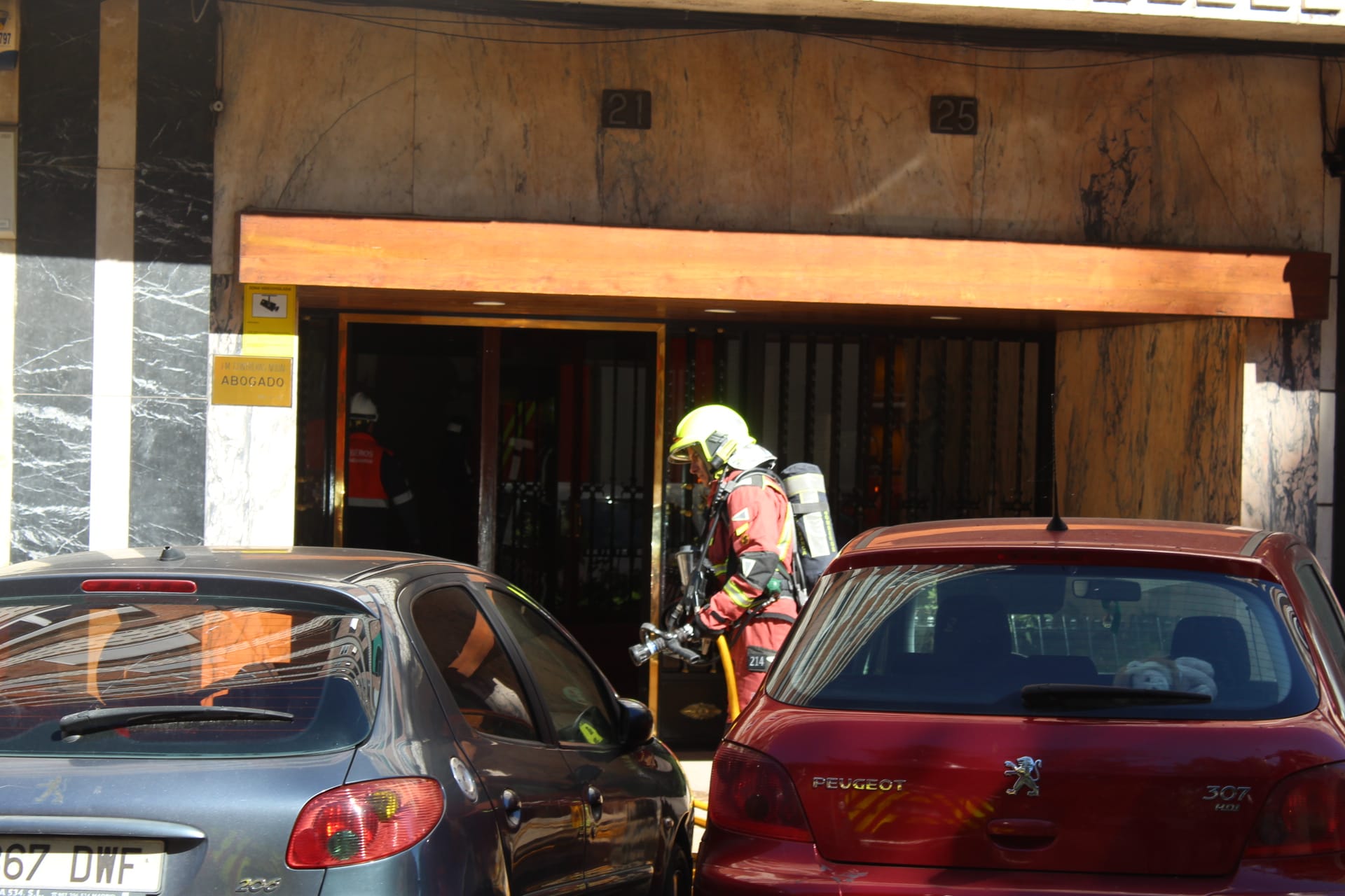 Incendio en la Avenida de los Comuneros