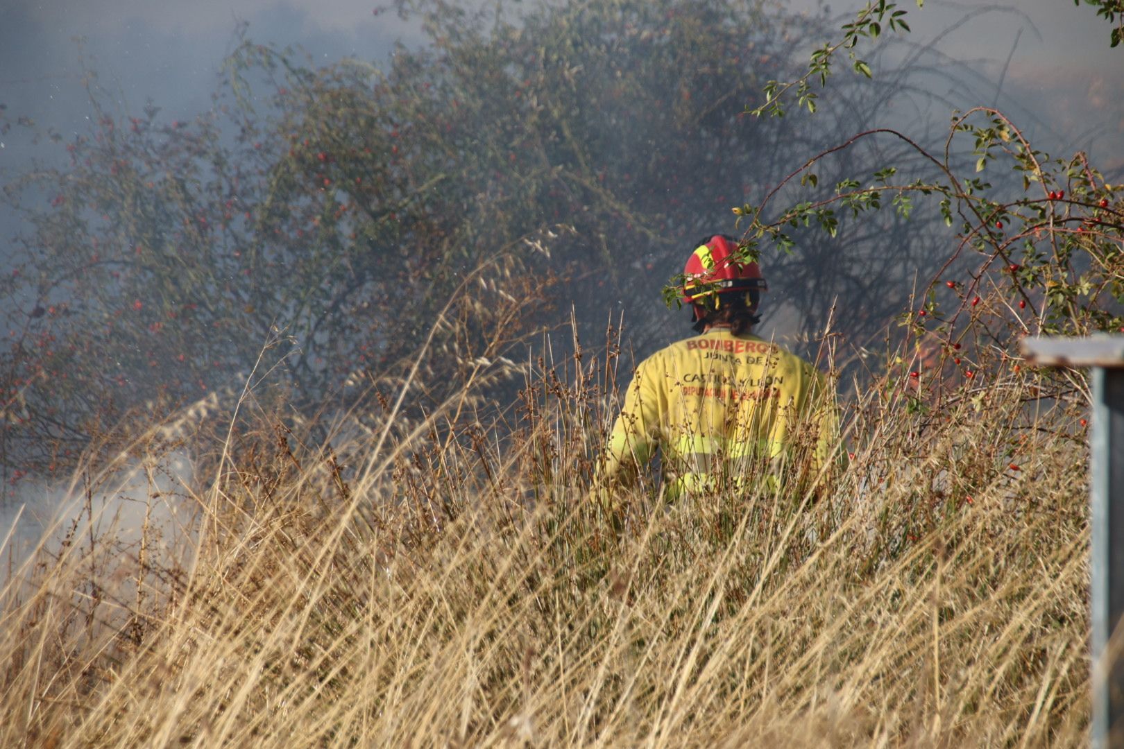 Incendio en unos solares de Santa Marta 