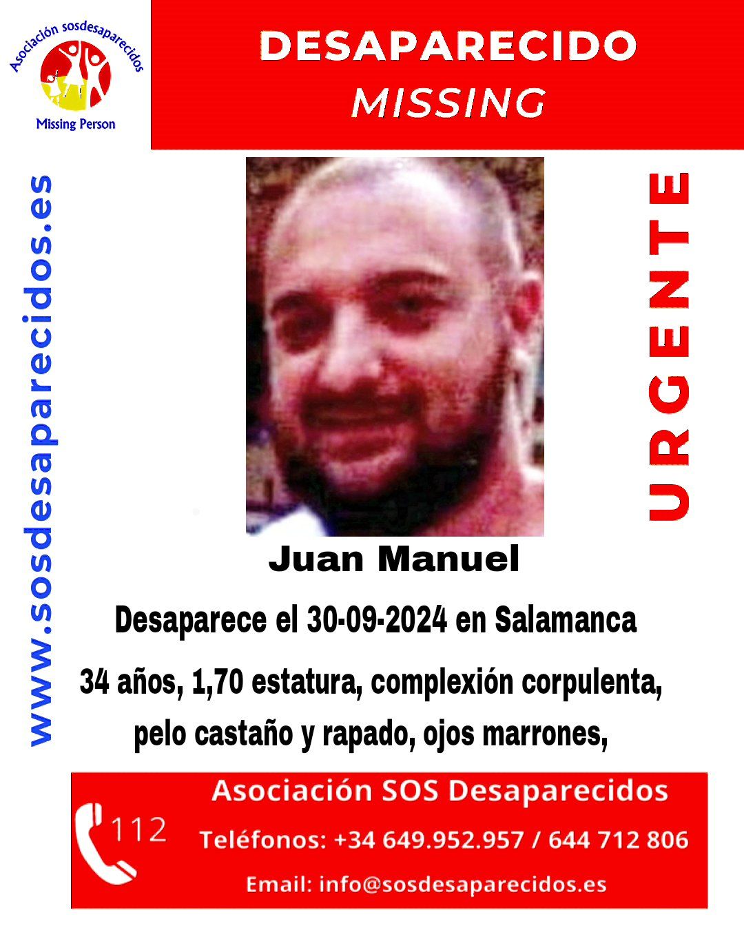 Juan Manuel, desaparecido en Salamanca