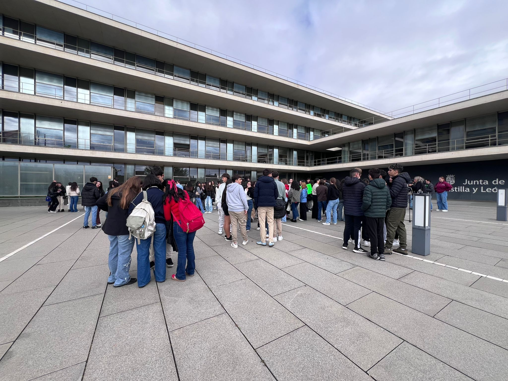 Huelga estudiantil frente a la Delegación Territorial de la Junta de Castilla y León. ARCHIVO