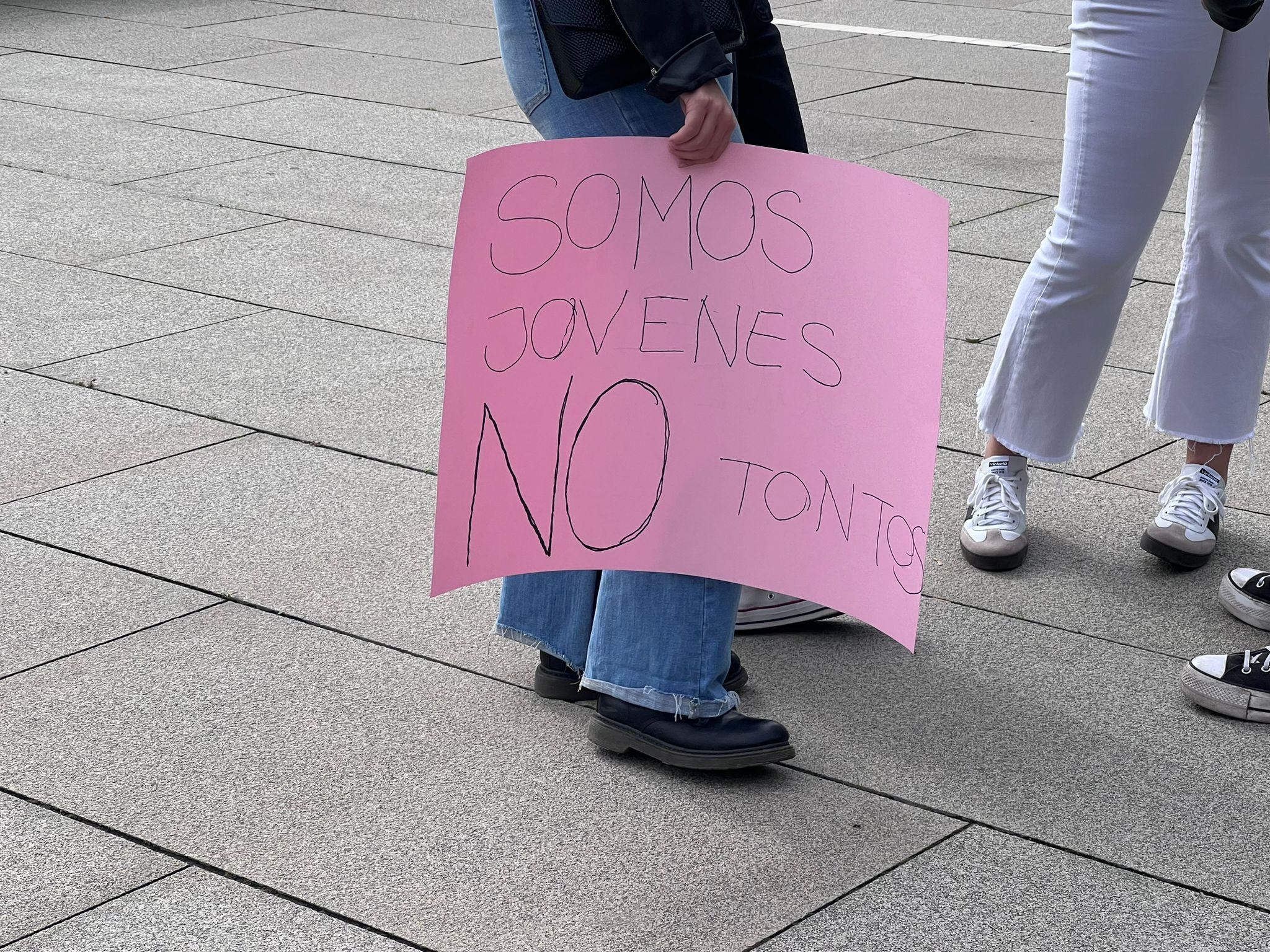 Huelga estudiantil frente a la Delegación Territorial de la Junta de Castilla y León