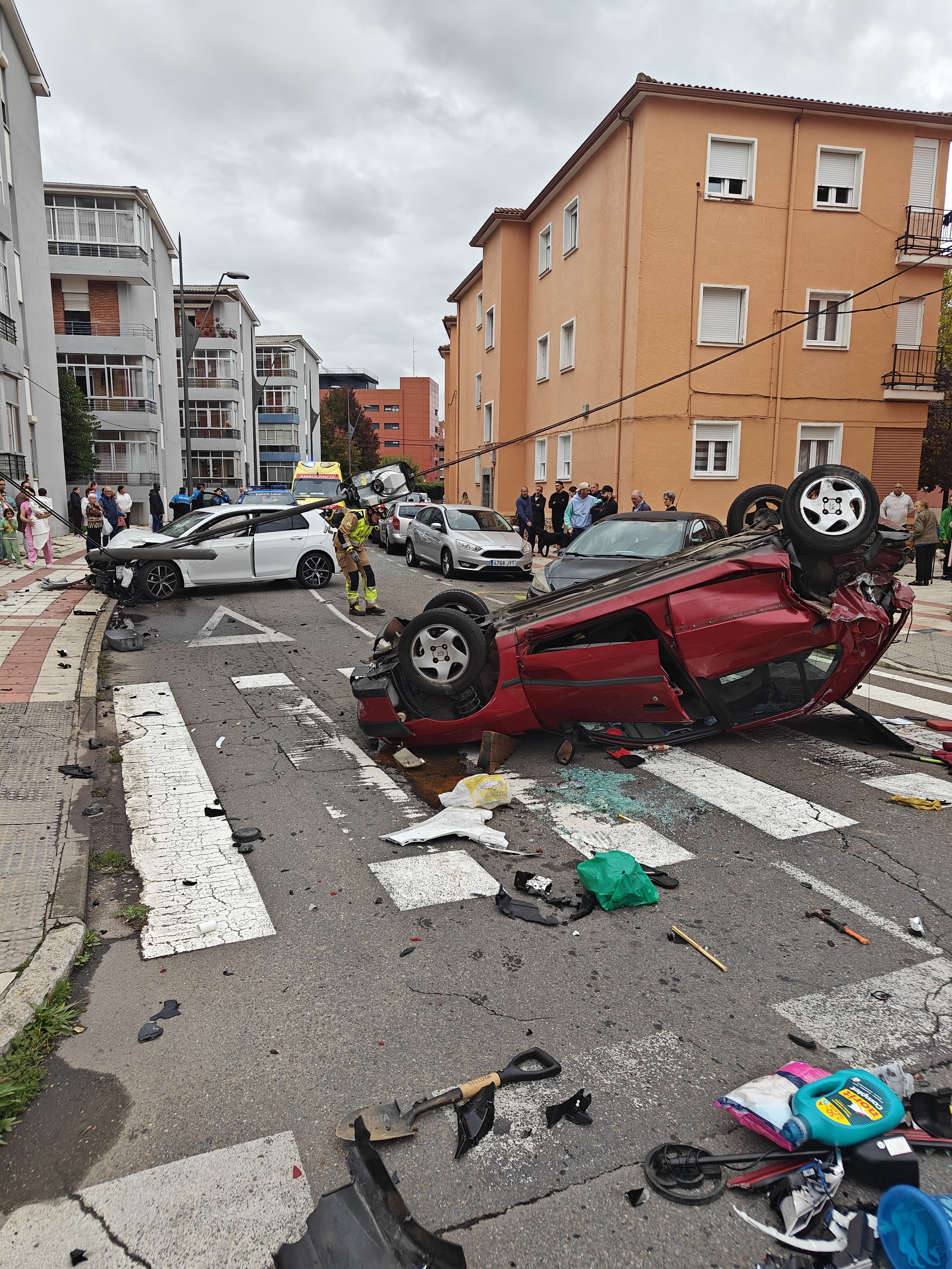 Accidente en el barrio Pinilla de León