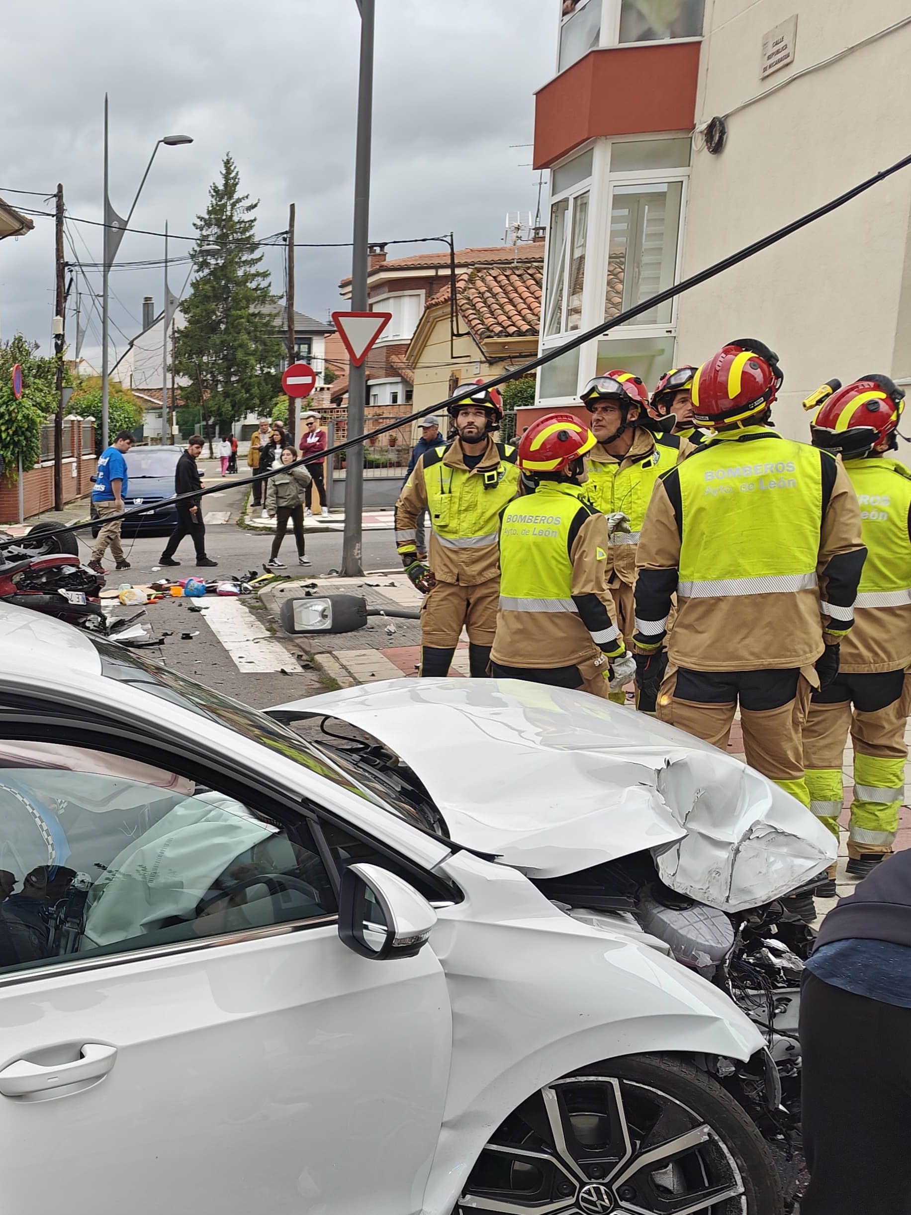 Accidente en el barrio Pinilla de León