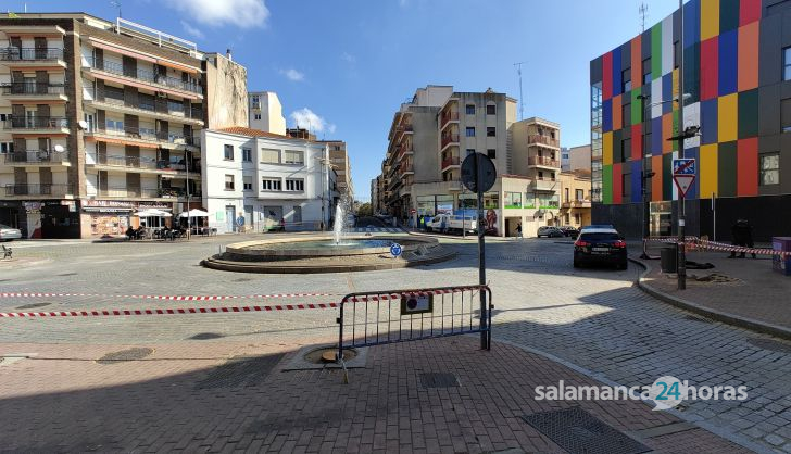 Así ha quedado la plaza del Oeste tras la deforestación de árboles (1)