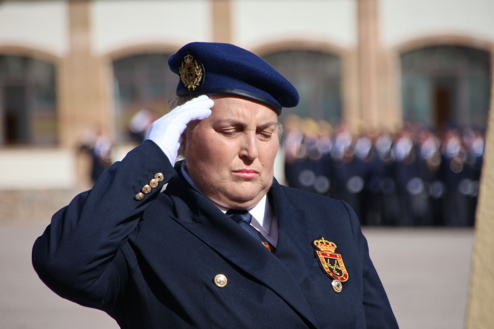 Celebración del día de los veteranos en el cuartel militar