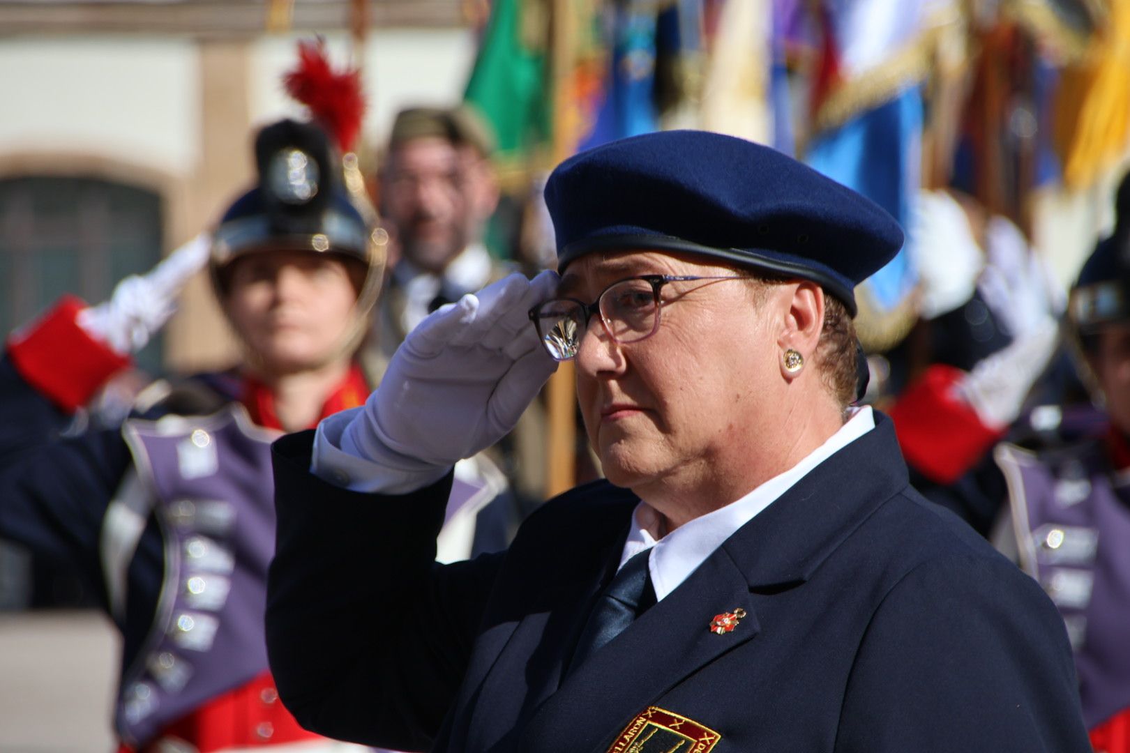 Celebración del día de los veteranos en el cuartel militar