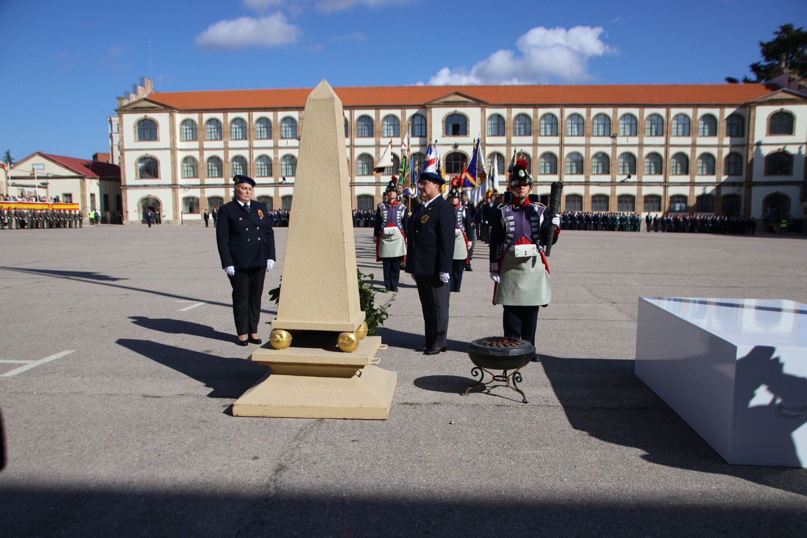 Celebración del día de los veteranos en el cuartel militar