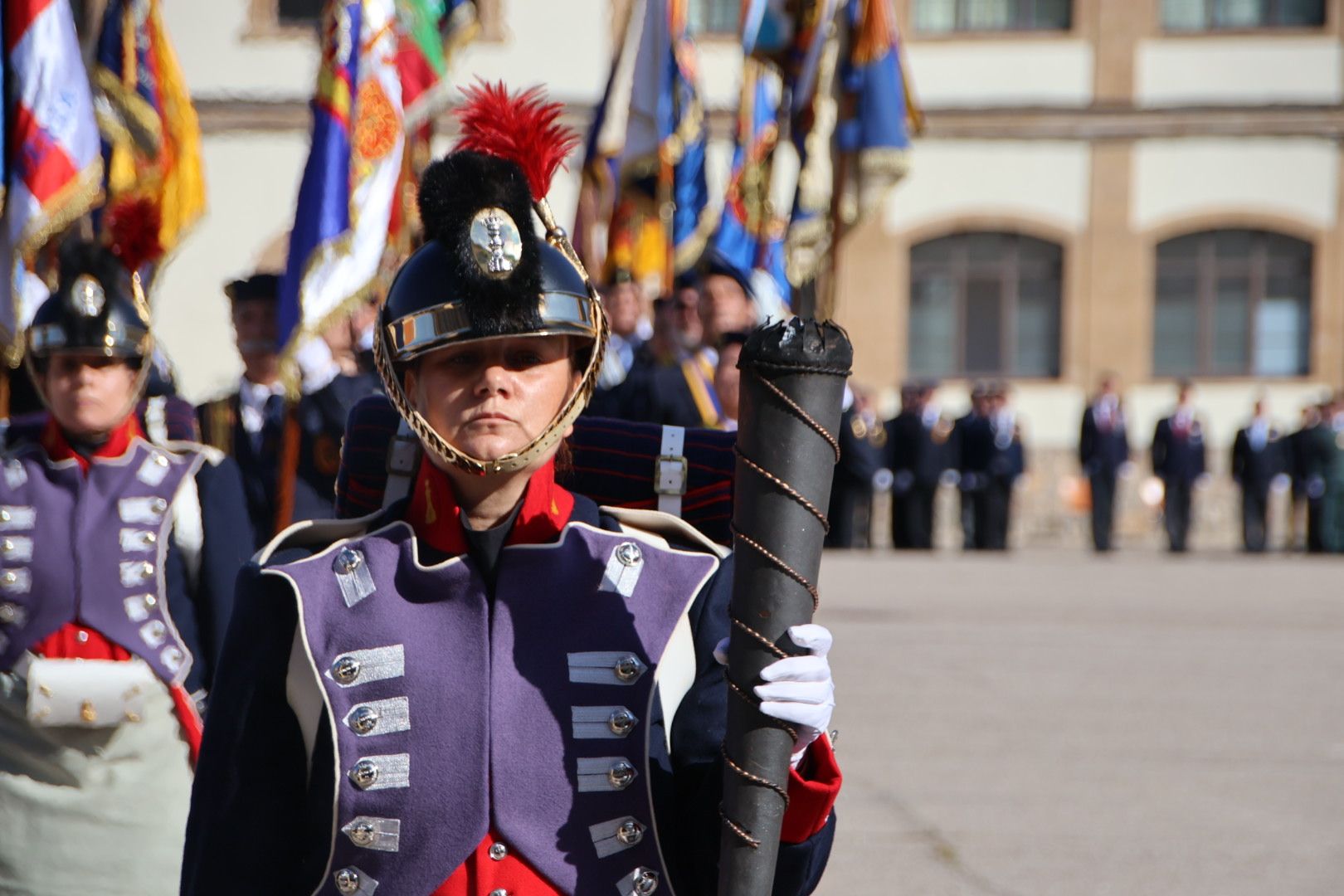 Celebración del día de los veteranos en el cuartel militar