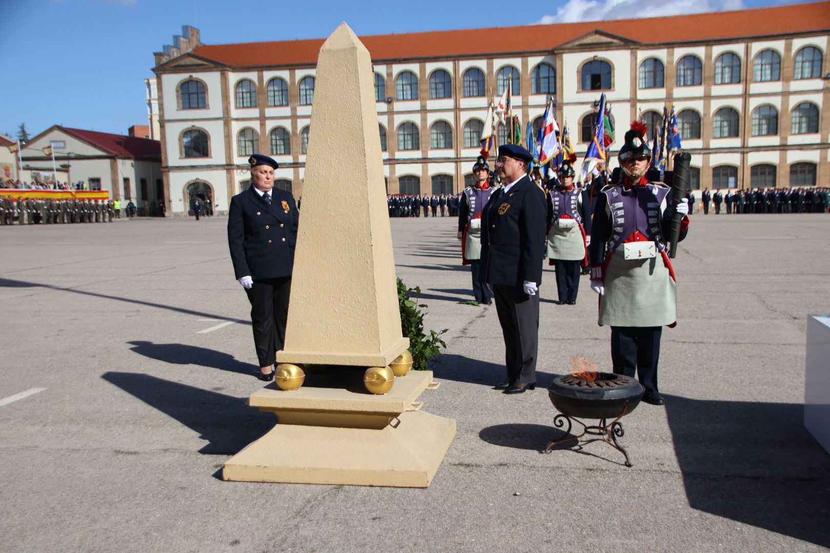 Celebración del día de los veteranos en el cuartel militar