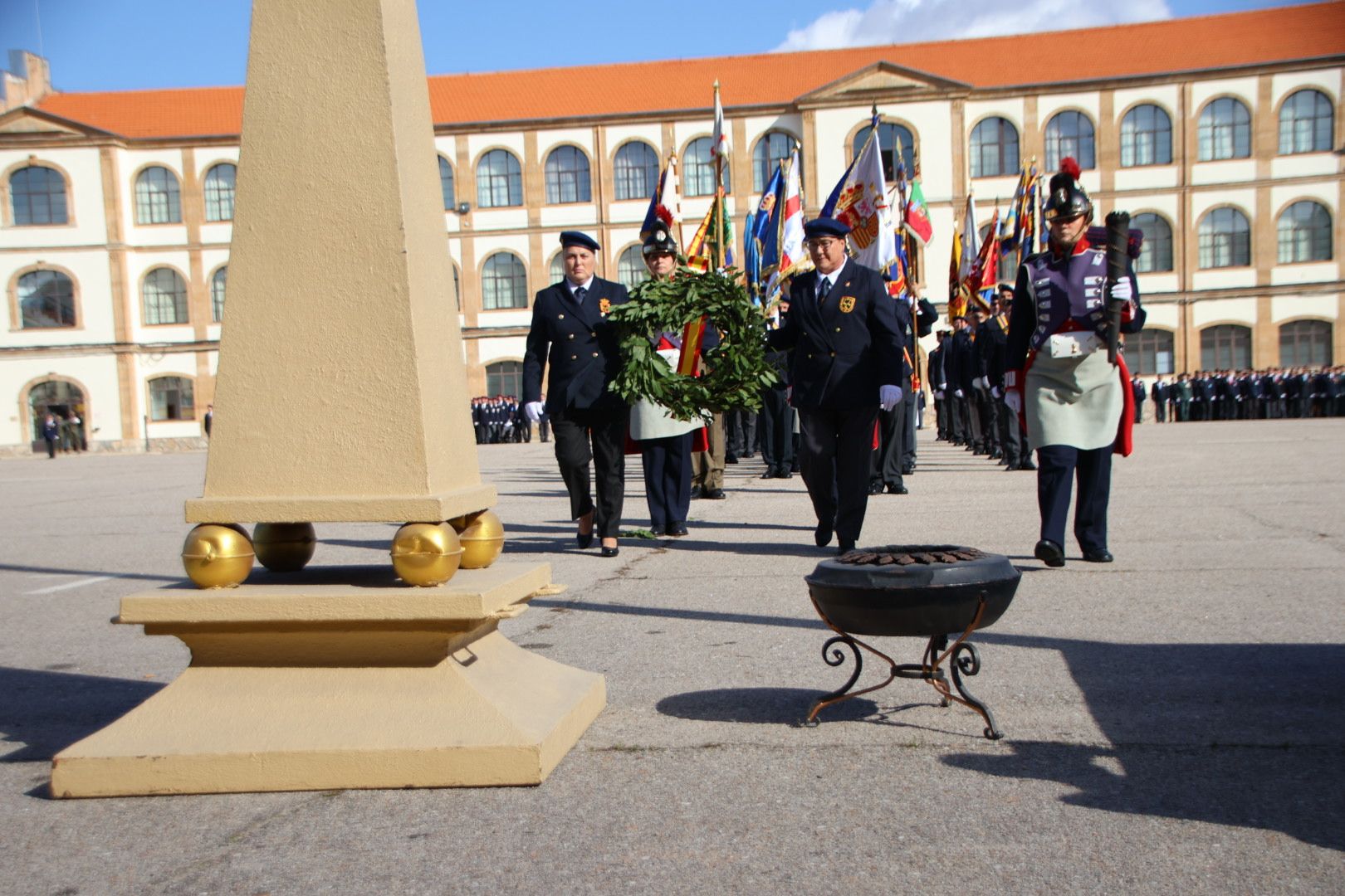 Celebración del día de los veteranos en el cuartel militar