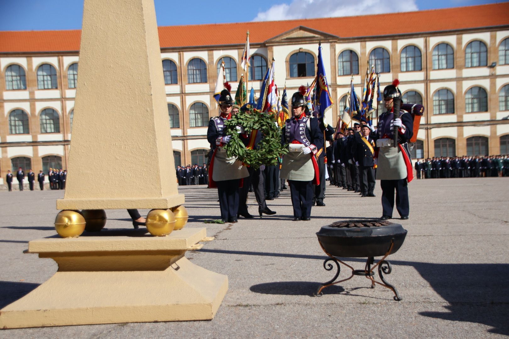 Celebración del día de los veteranos en el cuartel militar