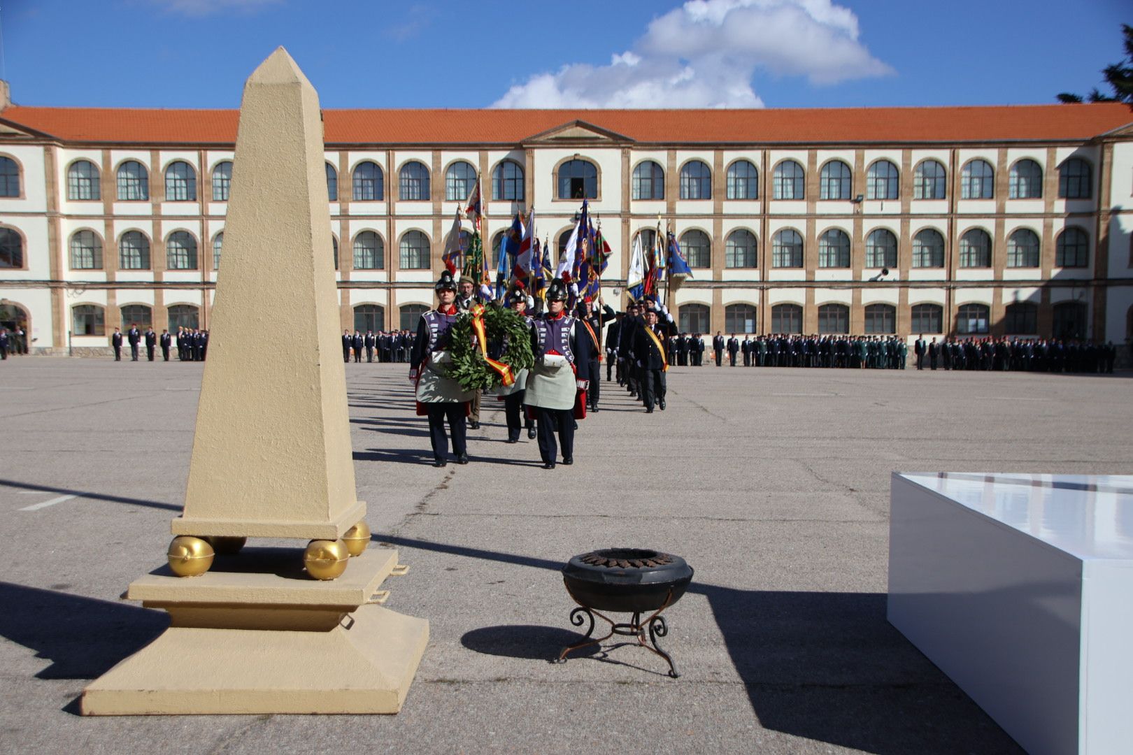 Celebración del día de los veteranos en el cuartel militar